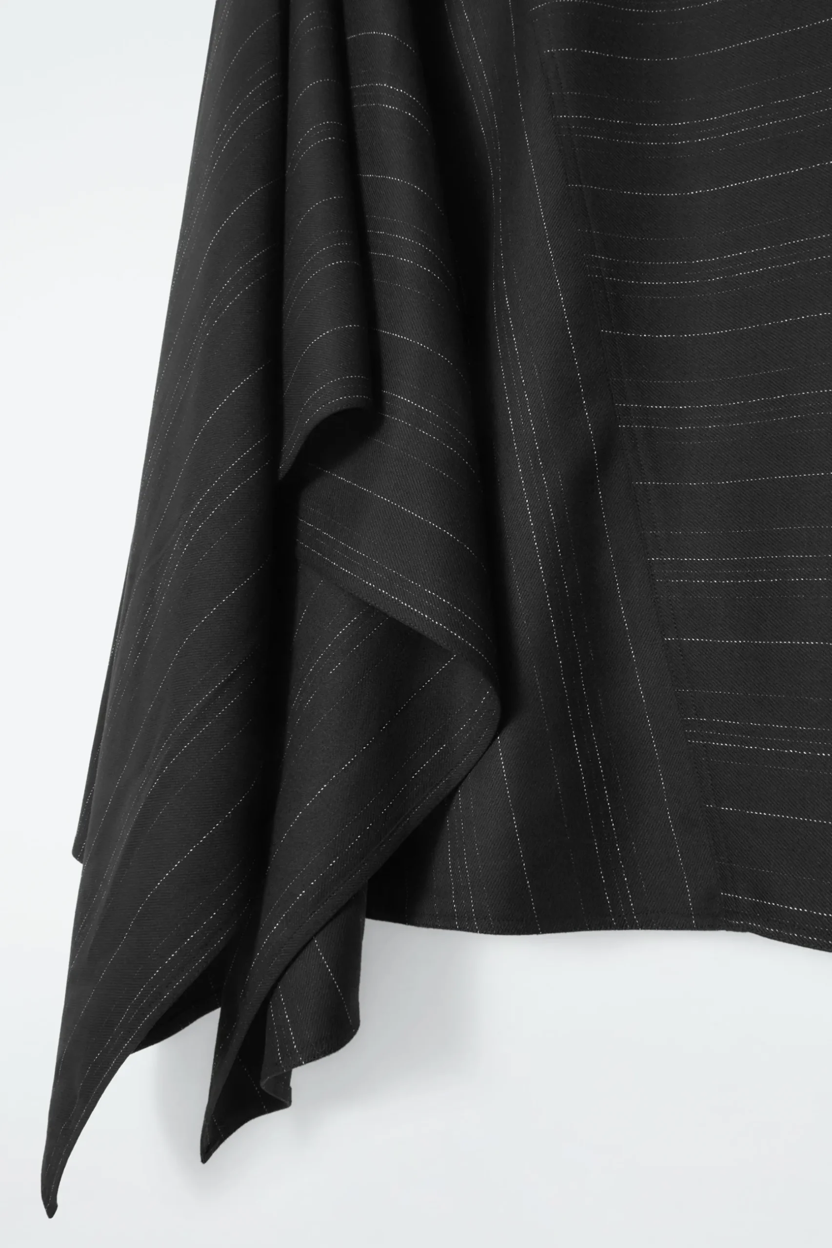 Fashion COS ASYMETRYCZNA WEŁNIANA SPÓDNICA W PRĄŻKI