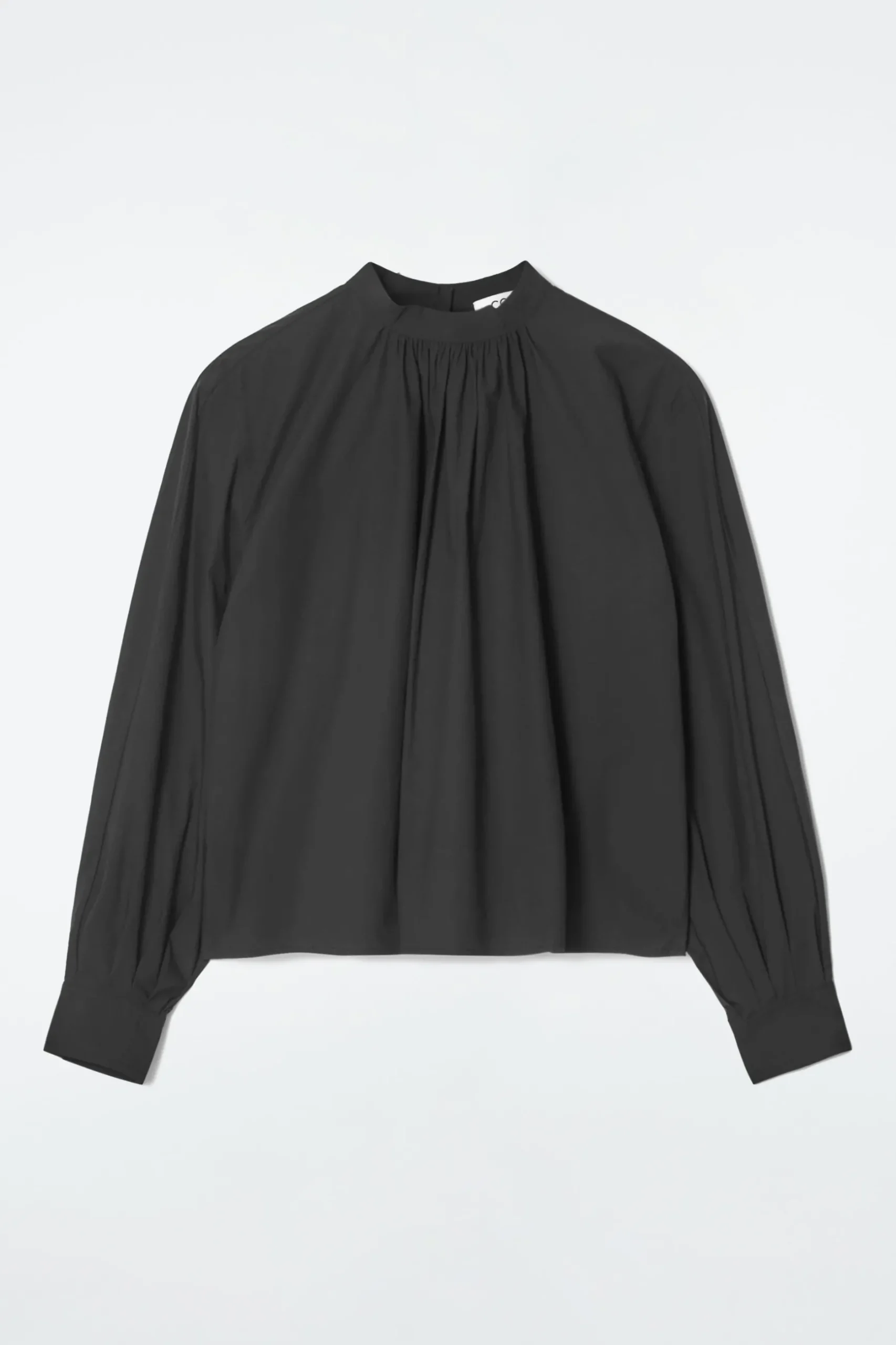 Clearance COS BAWEŁNIANA BLUZKA Z ZEBRANYM MATERIAŁEM