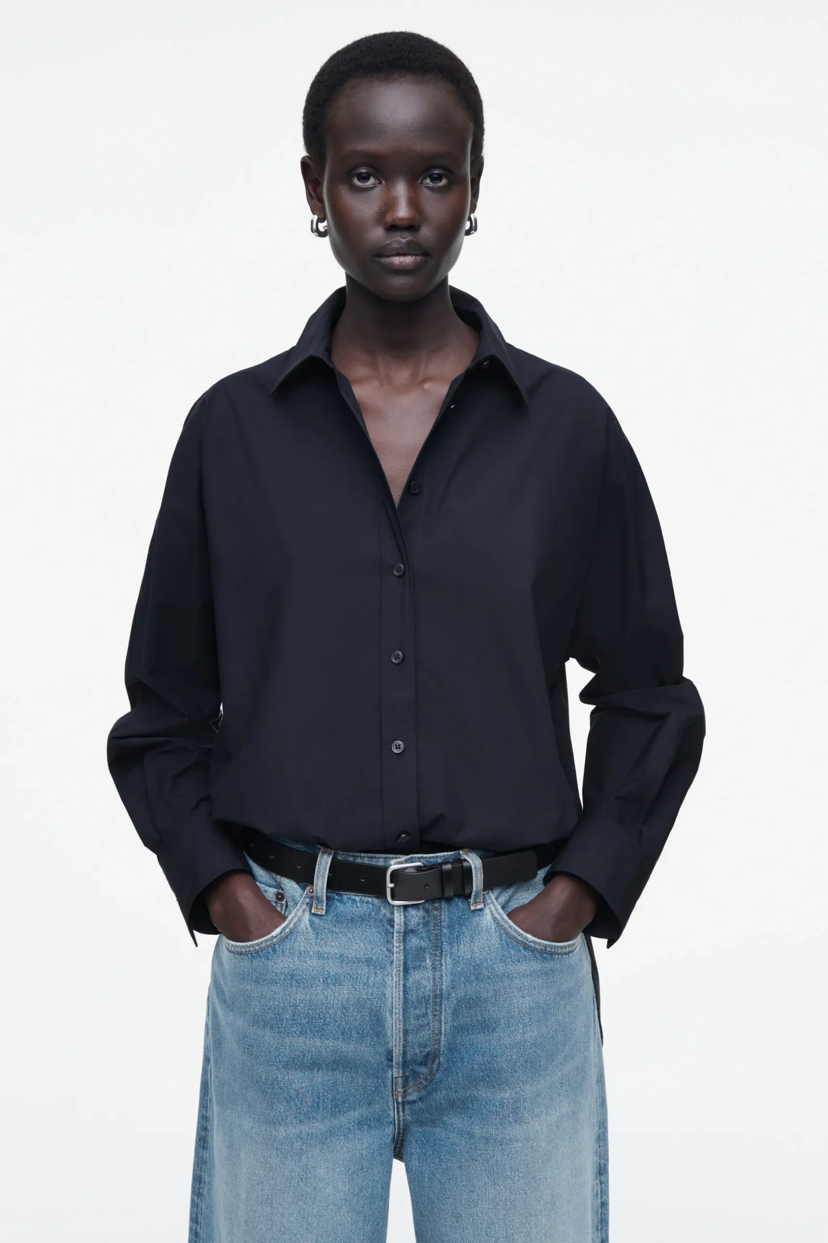 Discount COS BAWEŁNIANA KOSZULA – RELAXED FIT