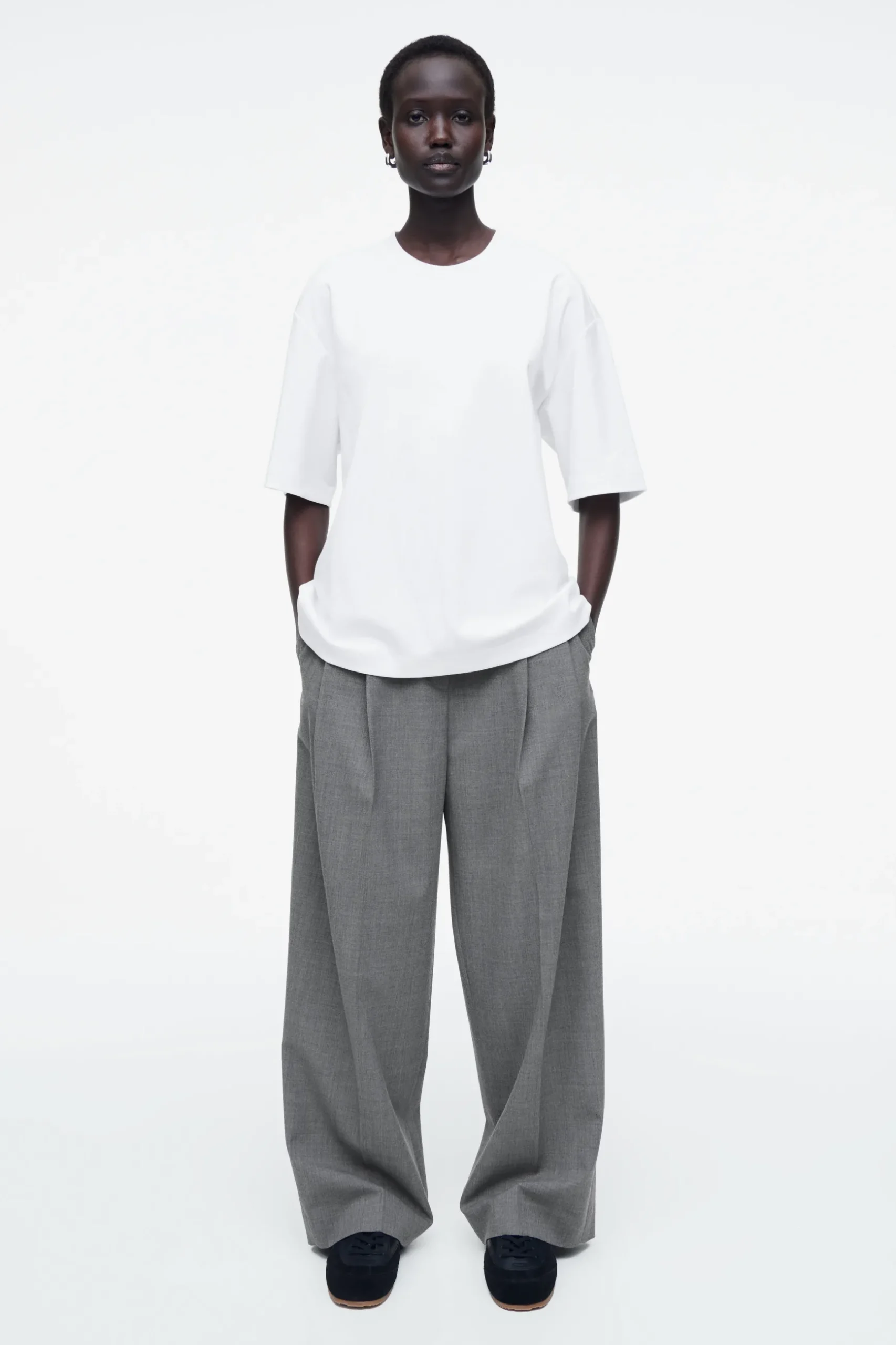 Fashion COS BAWEŁNIANY T-SHIRT OVERSIZE