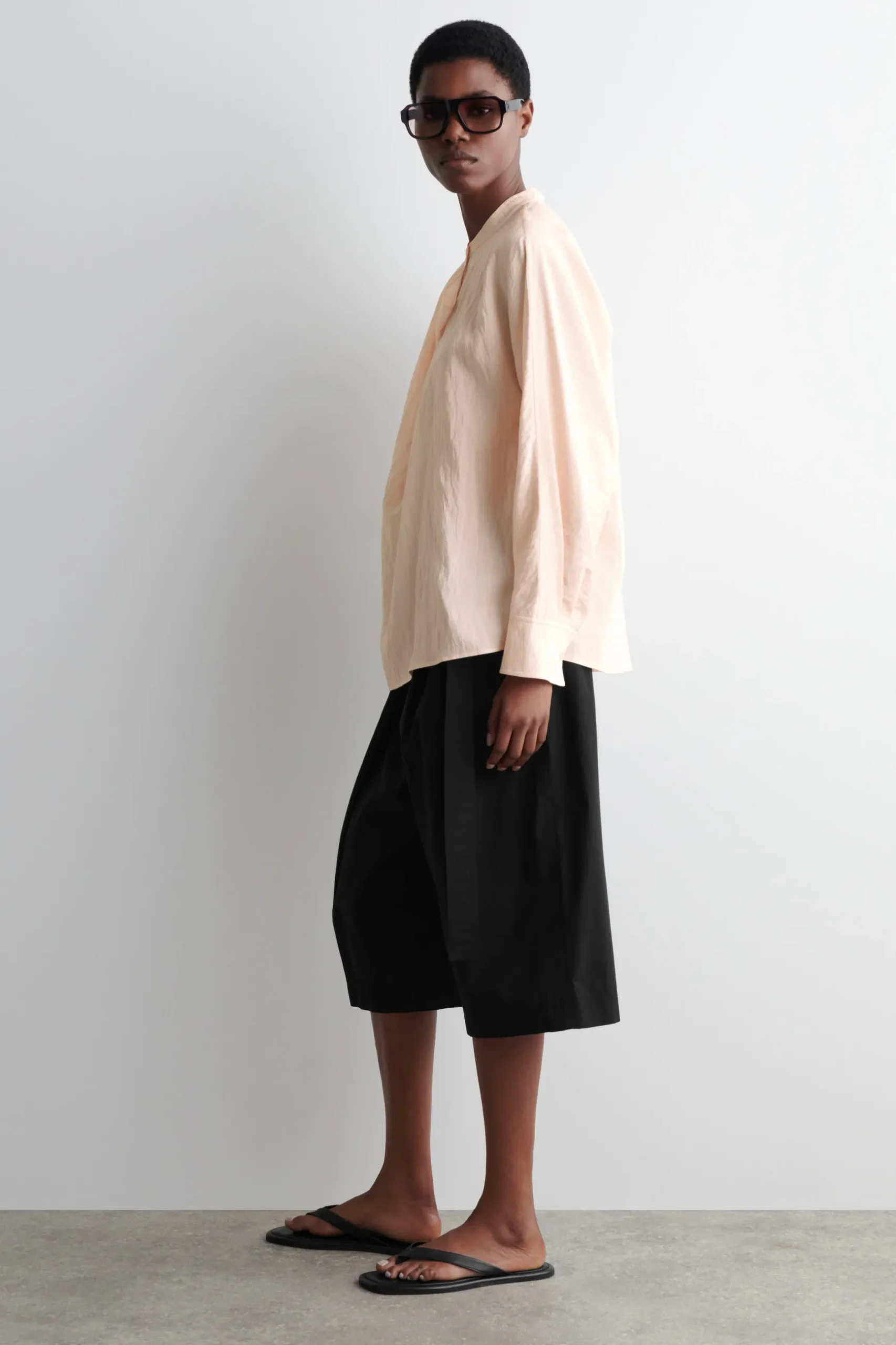 Fashion COS BLUZKA Z DRAPOWANYM PANELEM