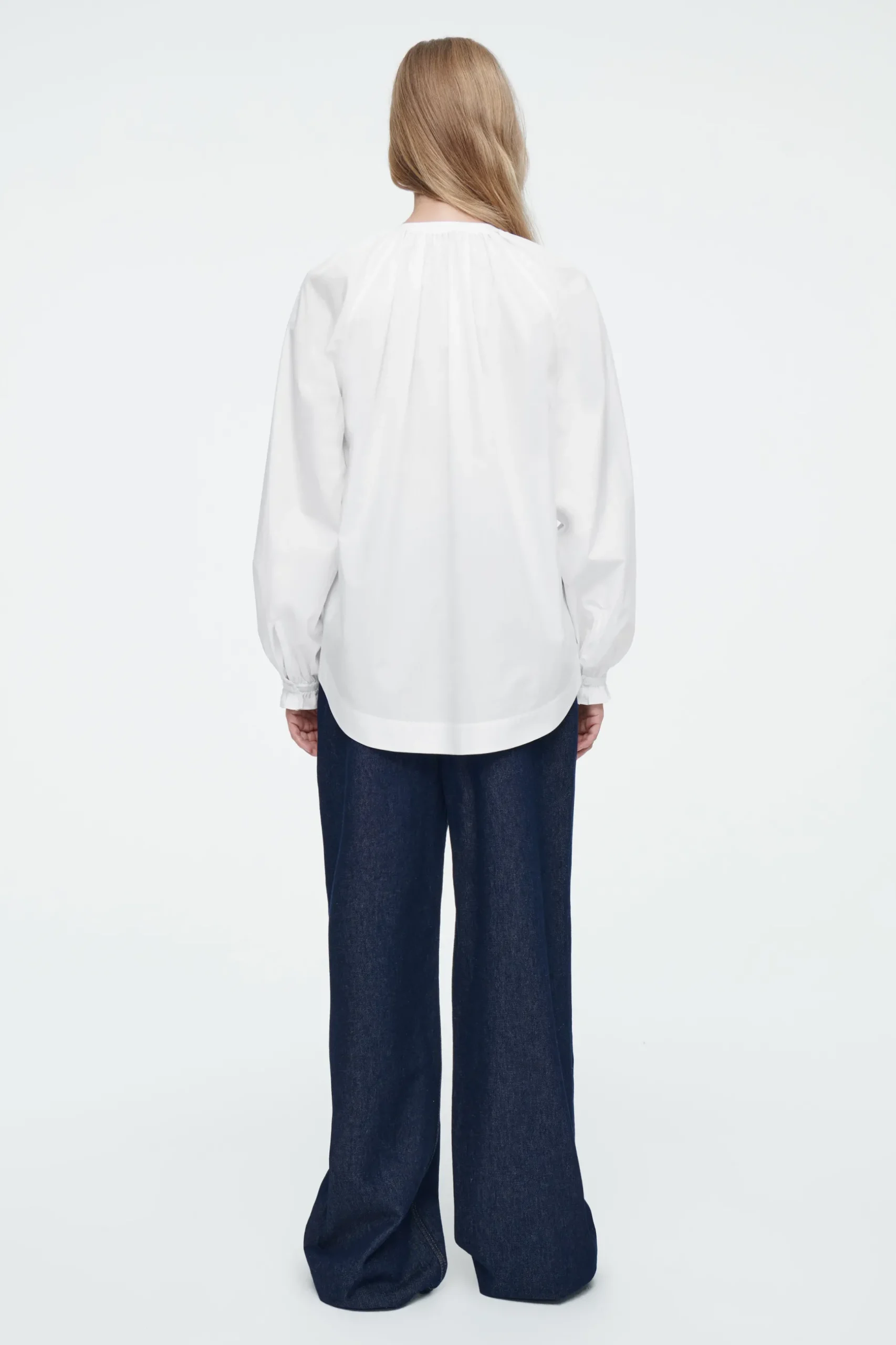 Fashion COS BLUZKA Z MARSZCZONYMI MANKIETAMI