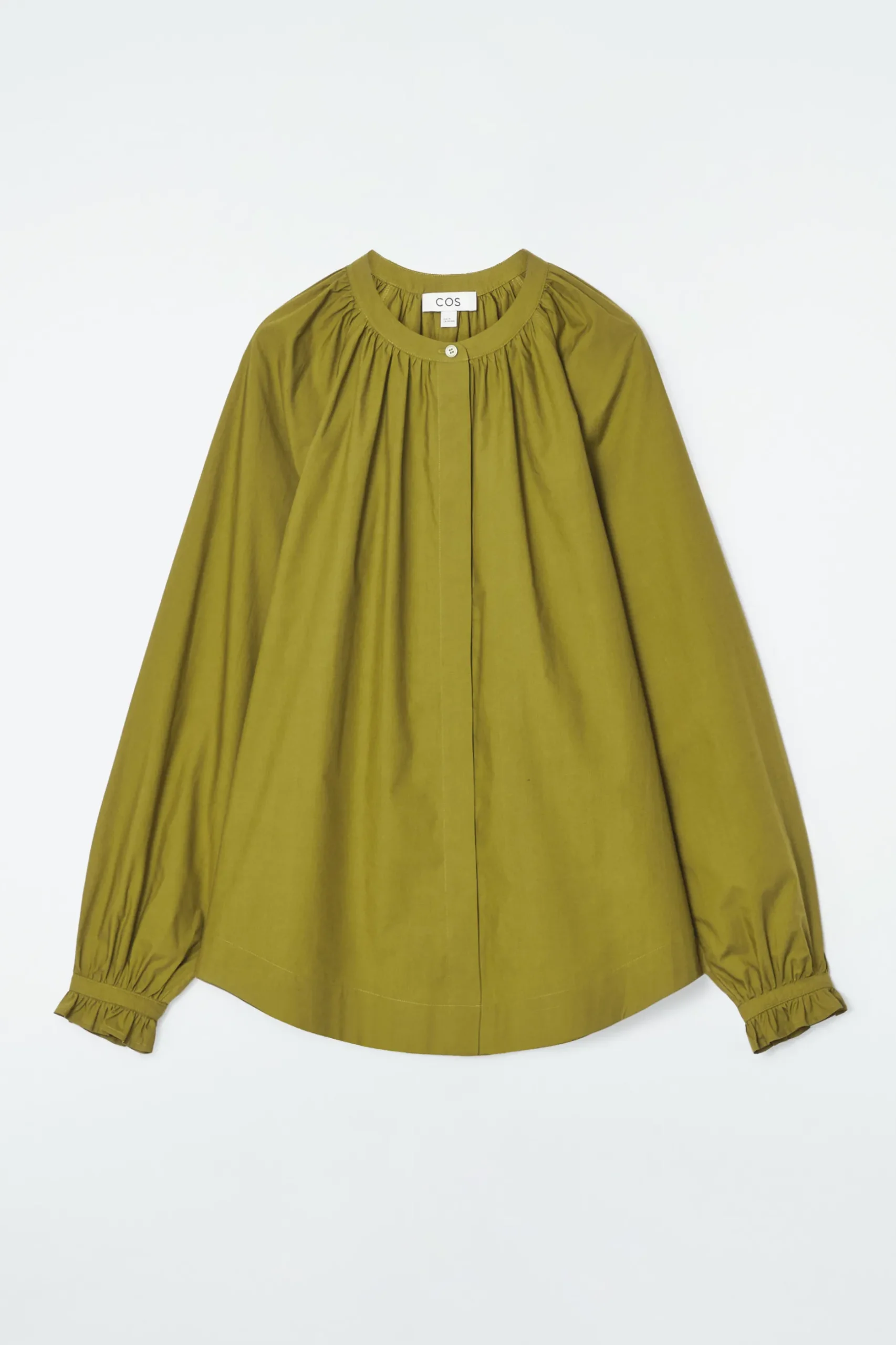 Fashion COS BLUZKA Z MARSZCZONYMI MANKIETAMI