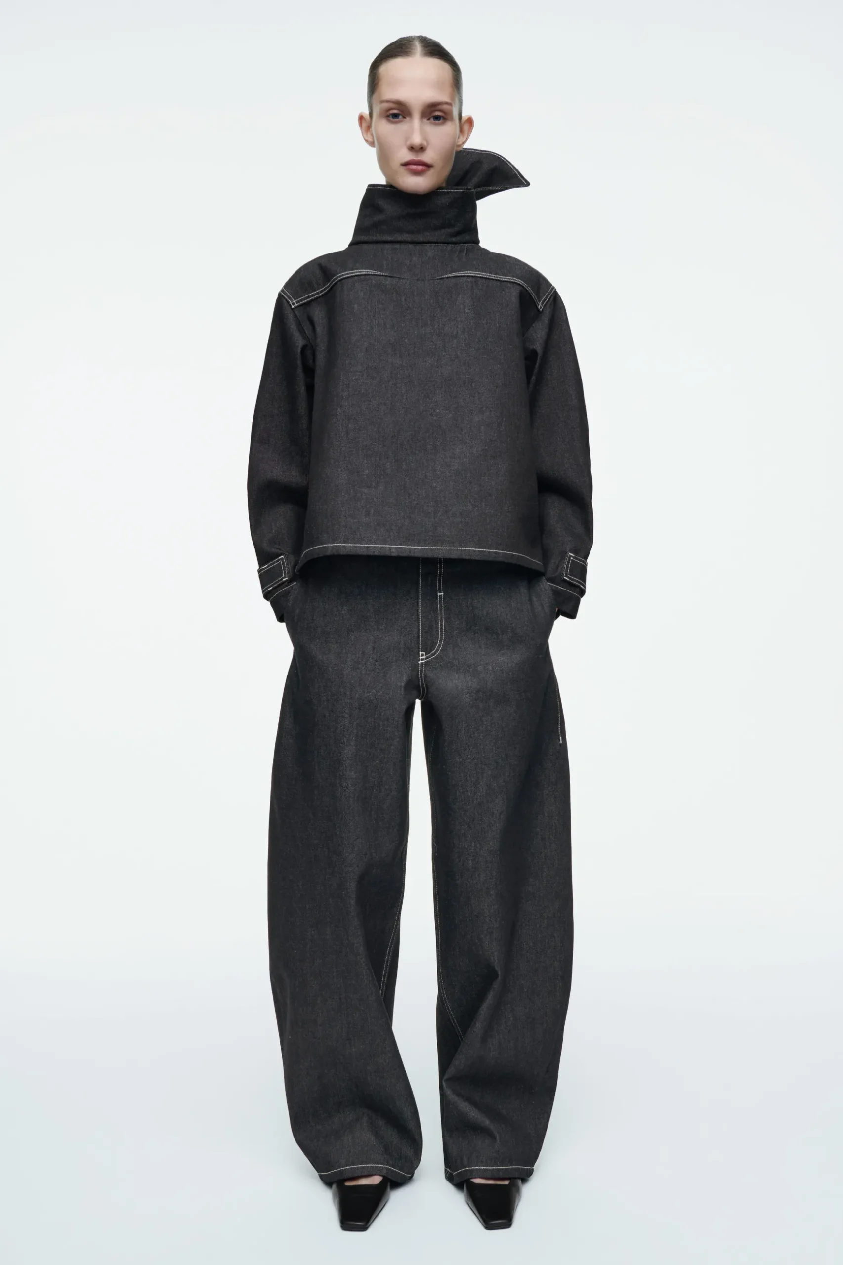 Sale COS BLUZKA Z SUROWEGO JEANSU