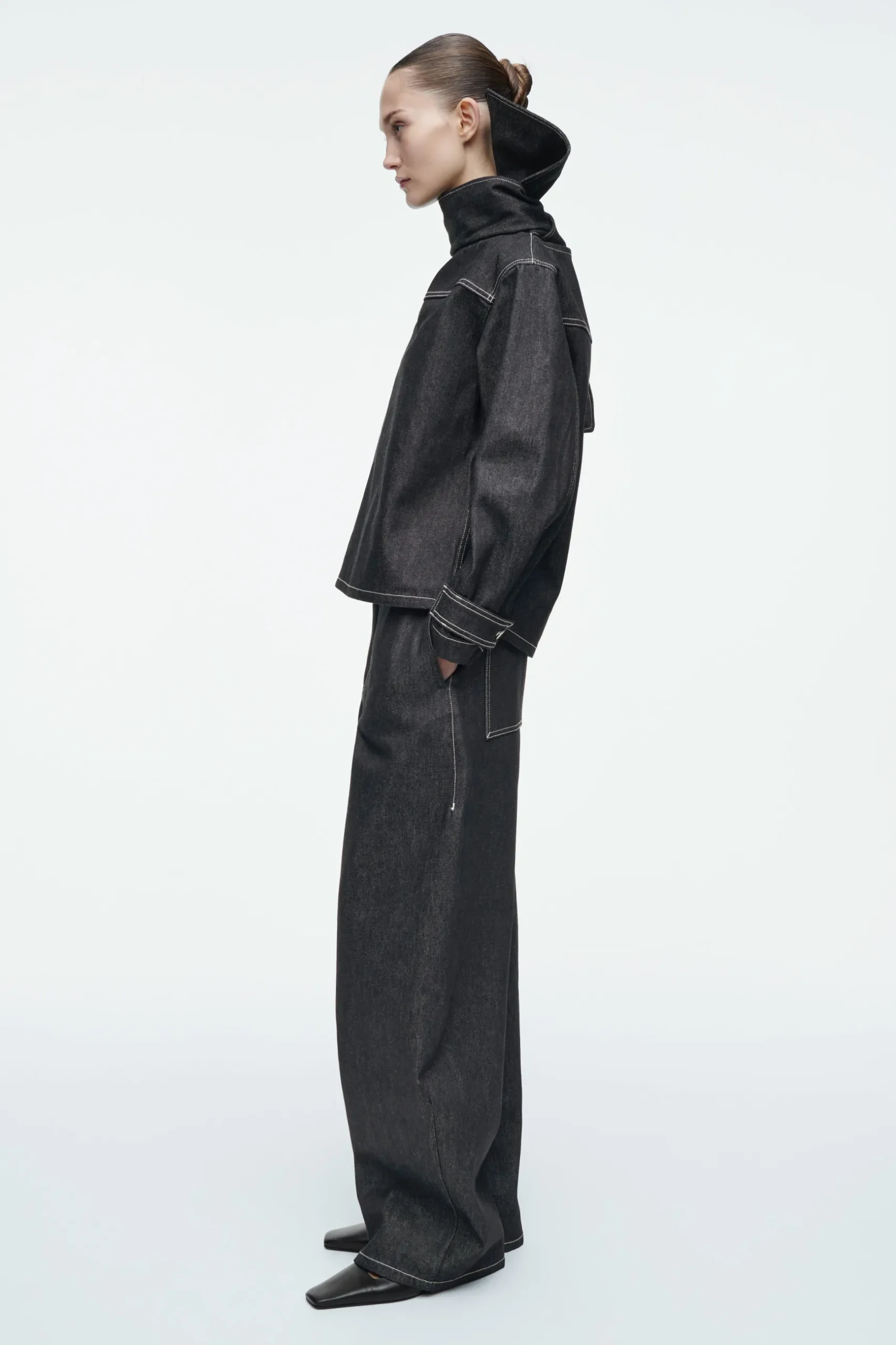 Sale COS BLUZKA Z SUROWEGO JEANSU