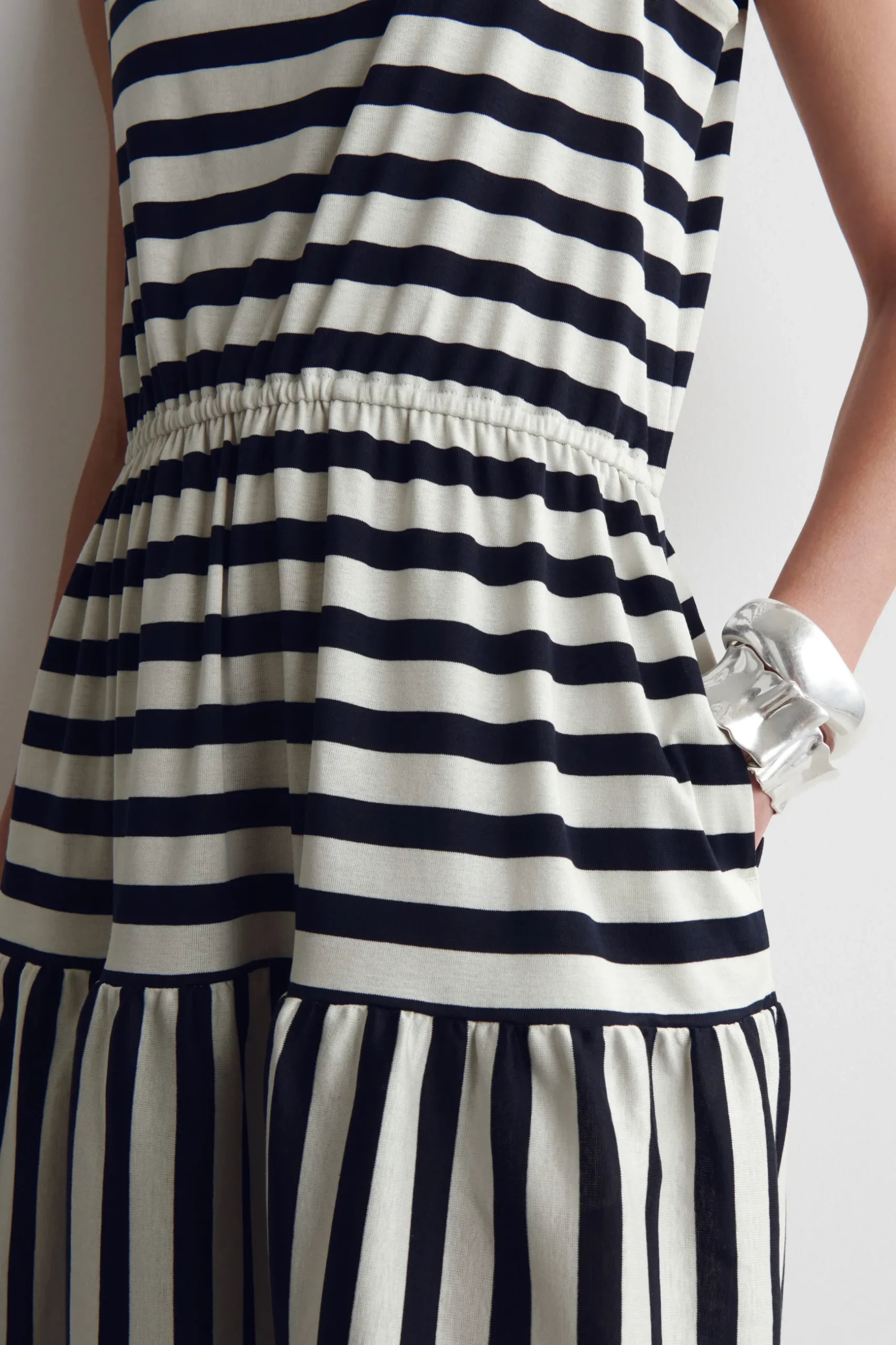 Best COS BOATNECK GATHERED MIDI DRESS