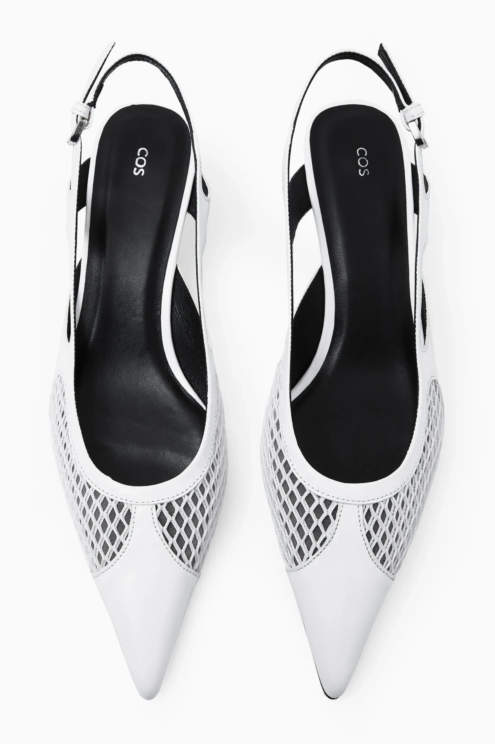 Clearance COS BUTY Z SIATECZKĄ I SPICZASTYM CZUBKIEM NA OBCASIE