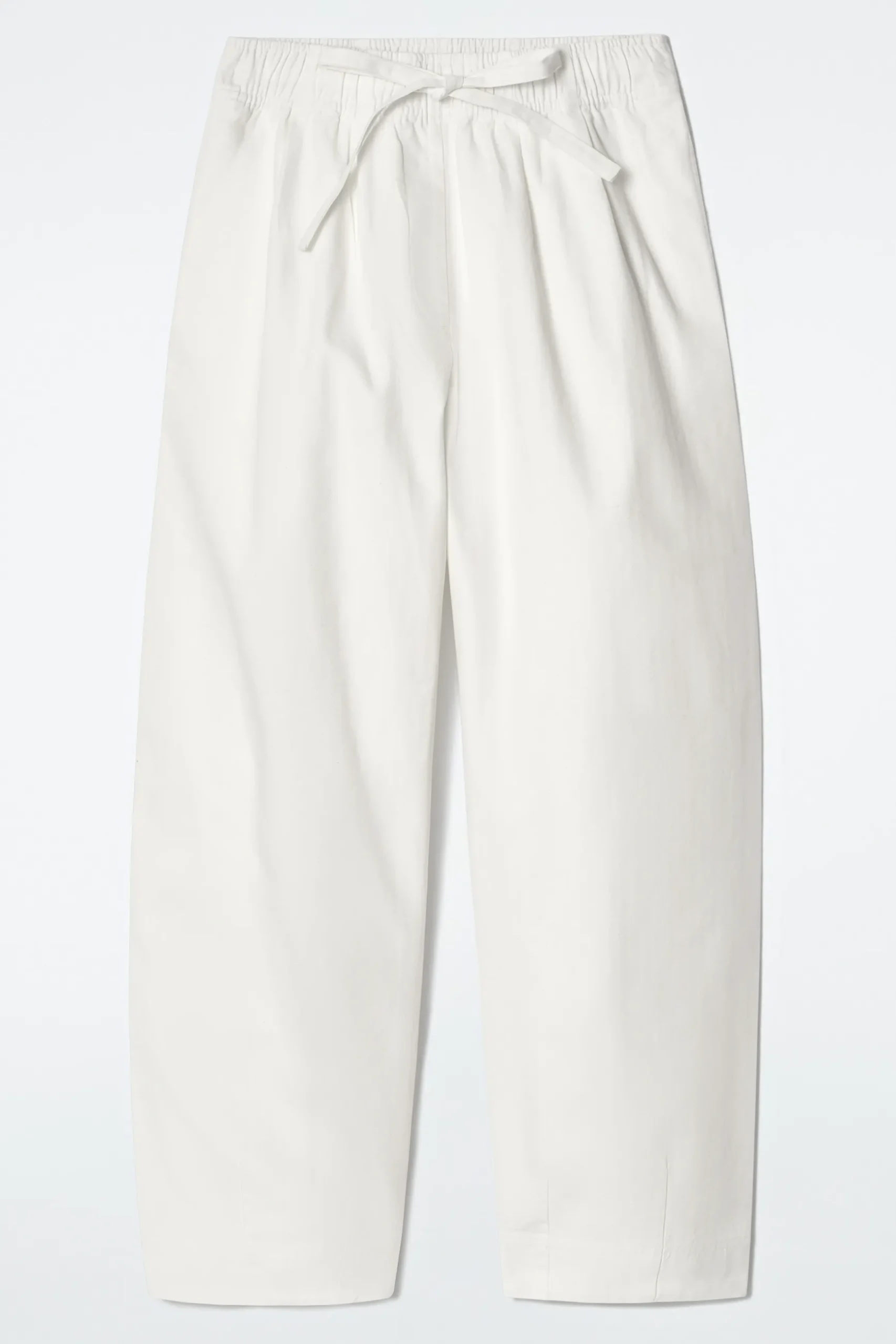 Best COS COTTON TAPERED DRAWSTRING TROUSERS