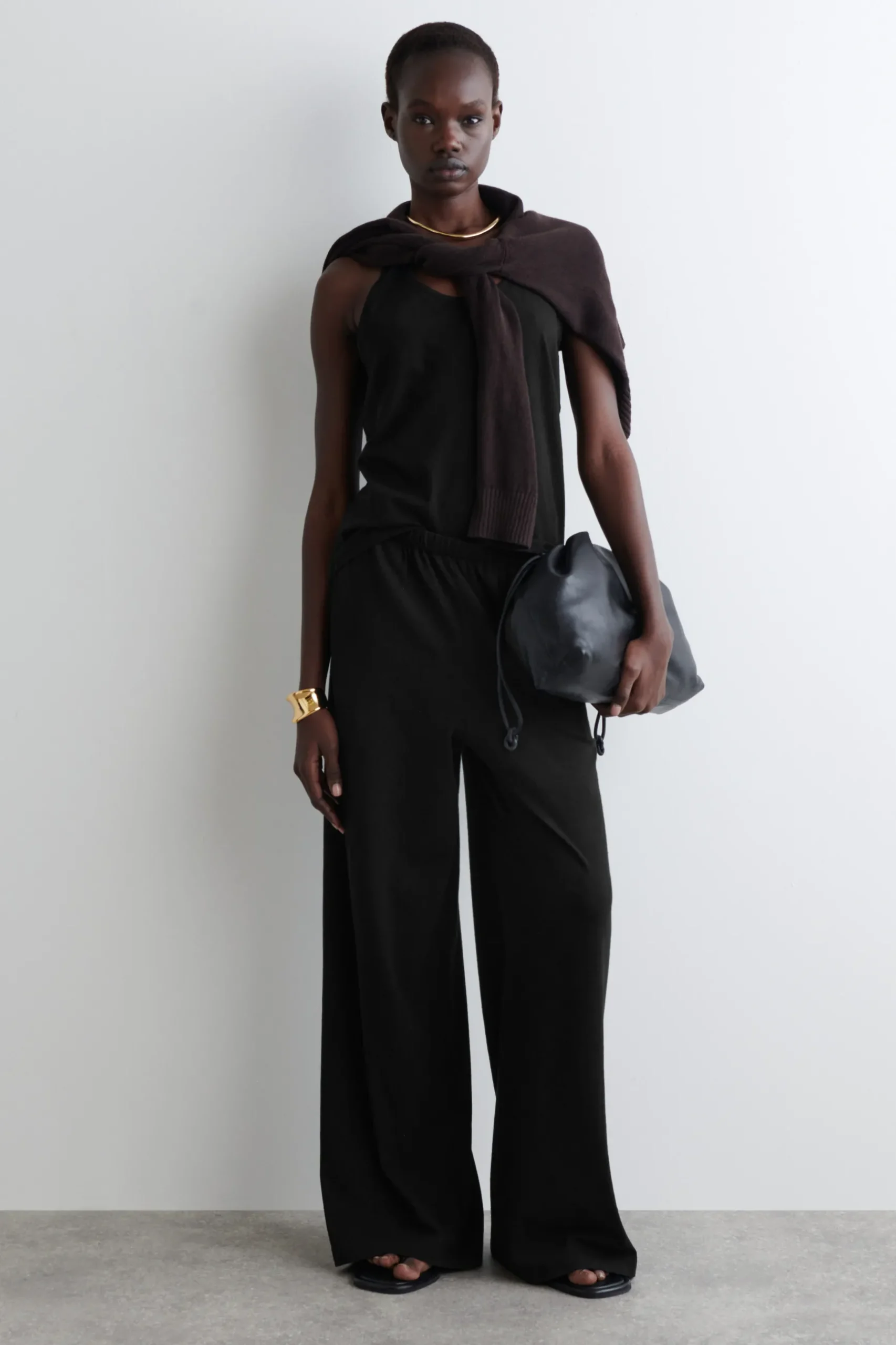 Sale COS COTTONLINEN WIDELEG TROUSERS