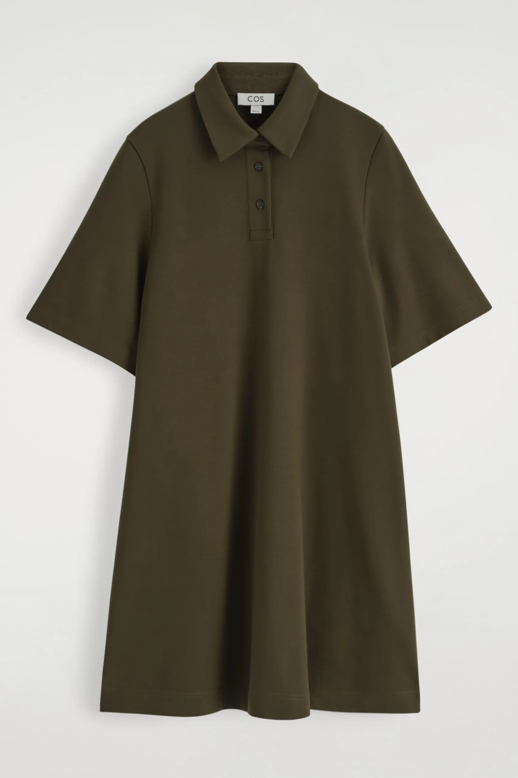Fashion COS DŻERSEJOWA SUKIENKA MINI TYPU POLO