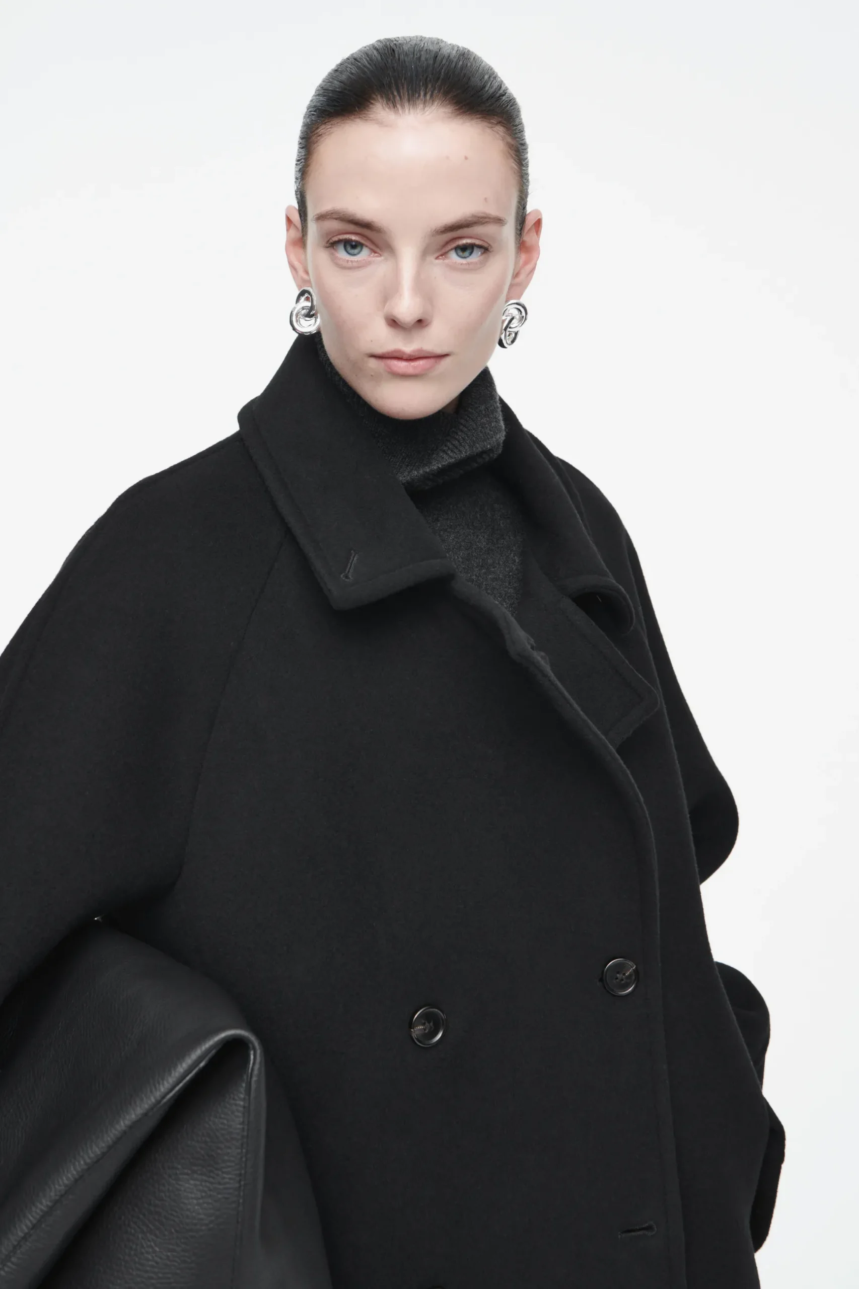 Sale COS DWURZĘDOWY WEŁNIANY PŁASZCZ OVERSIZE
