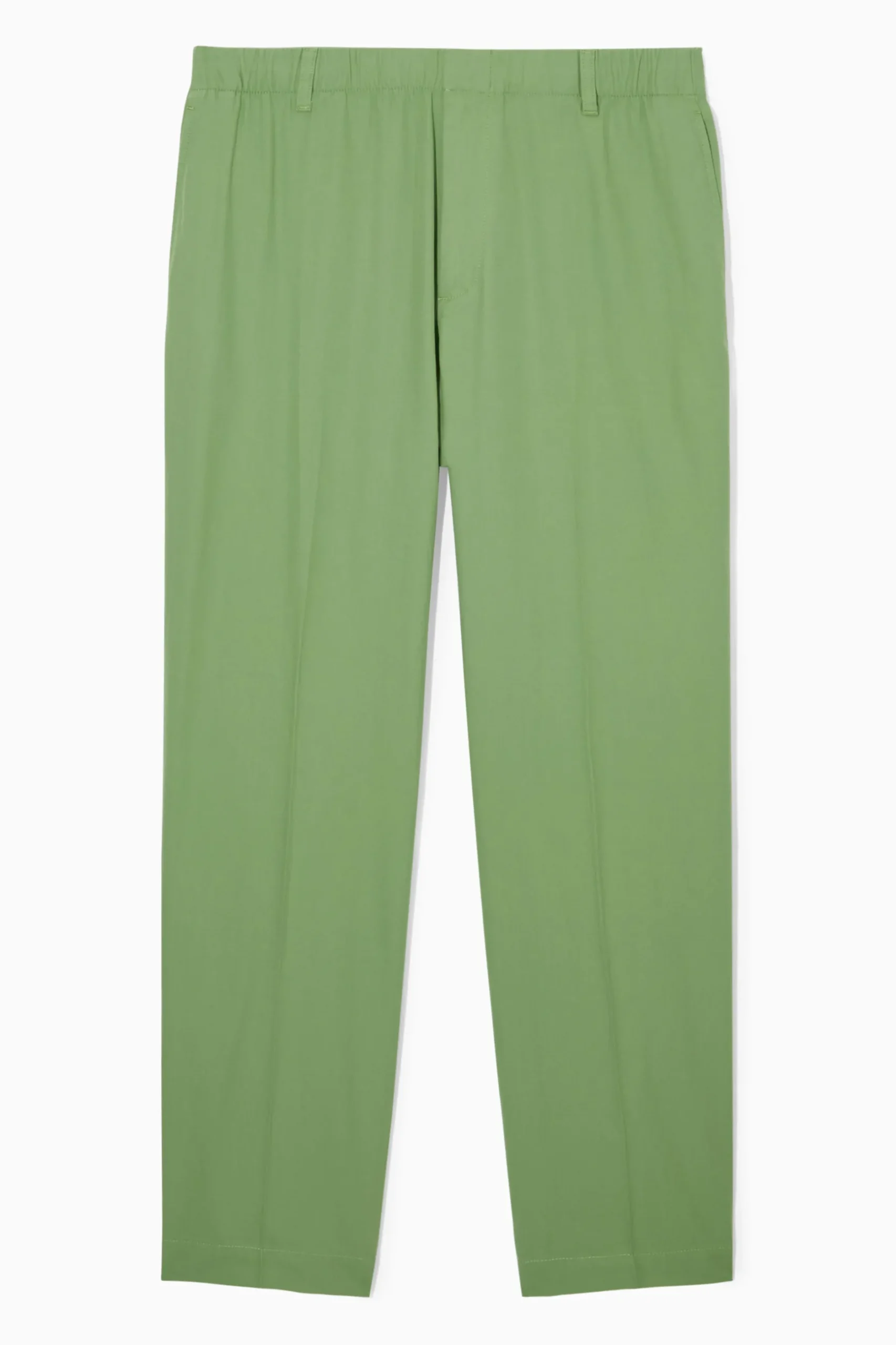 Fashion COS ELASTICATED STRAIGHTLEG TROUSERS Zielony