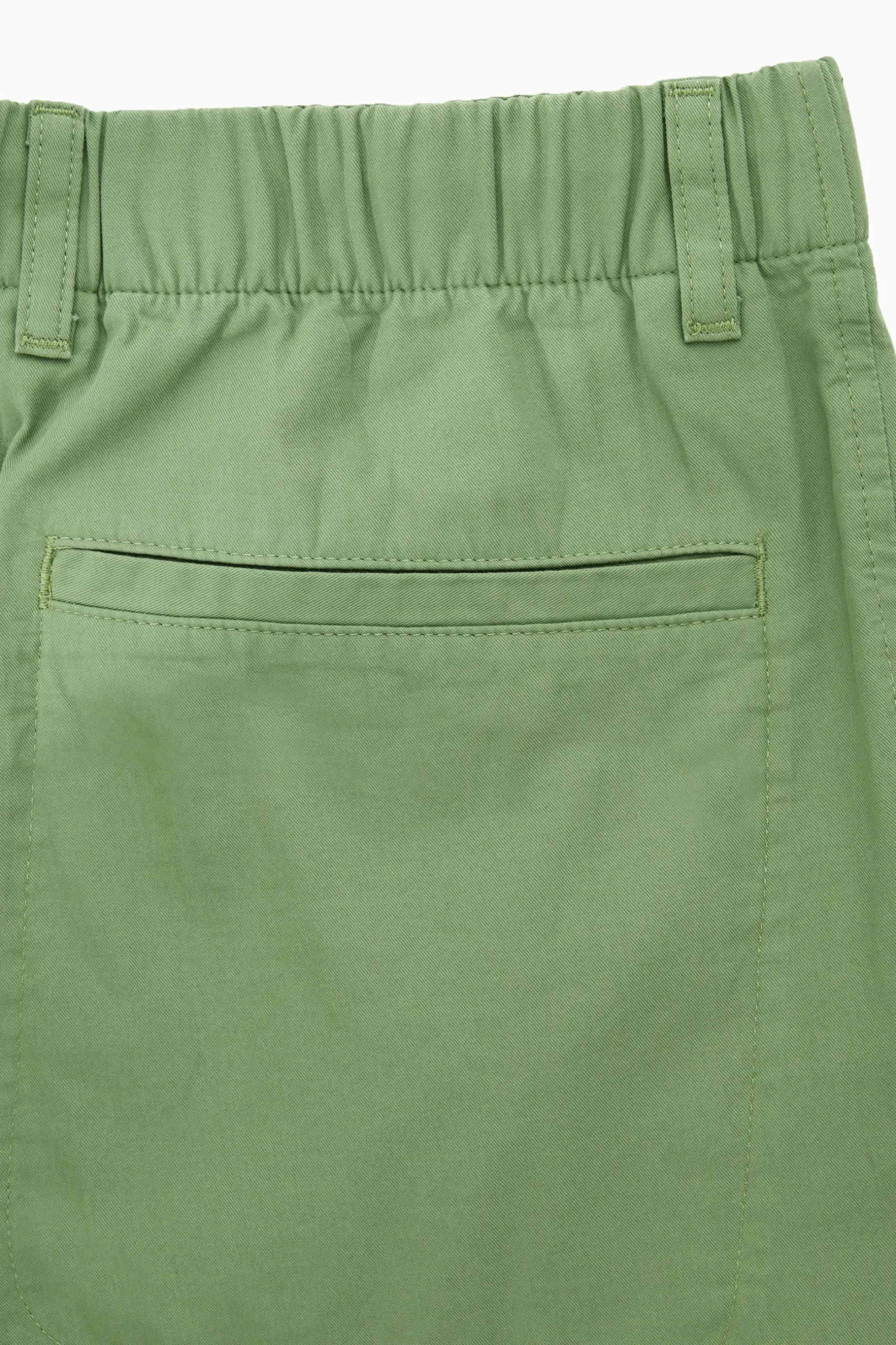 Fashion COS ELASTICATED STRAIGHTLEG TROUSERS Zielony