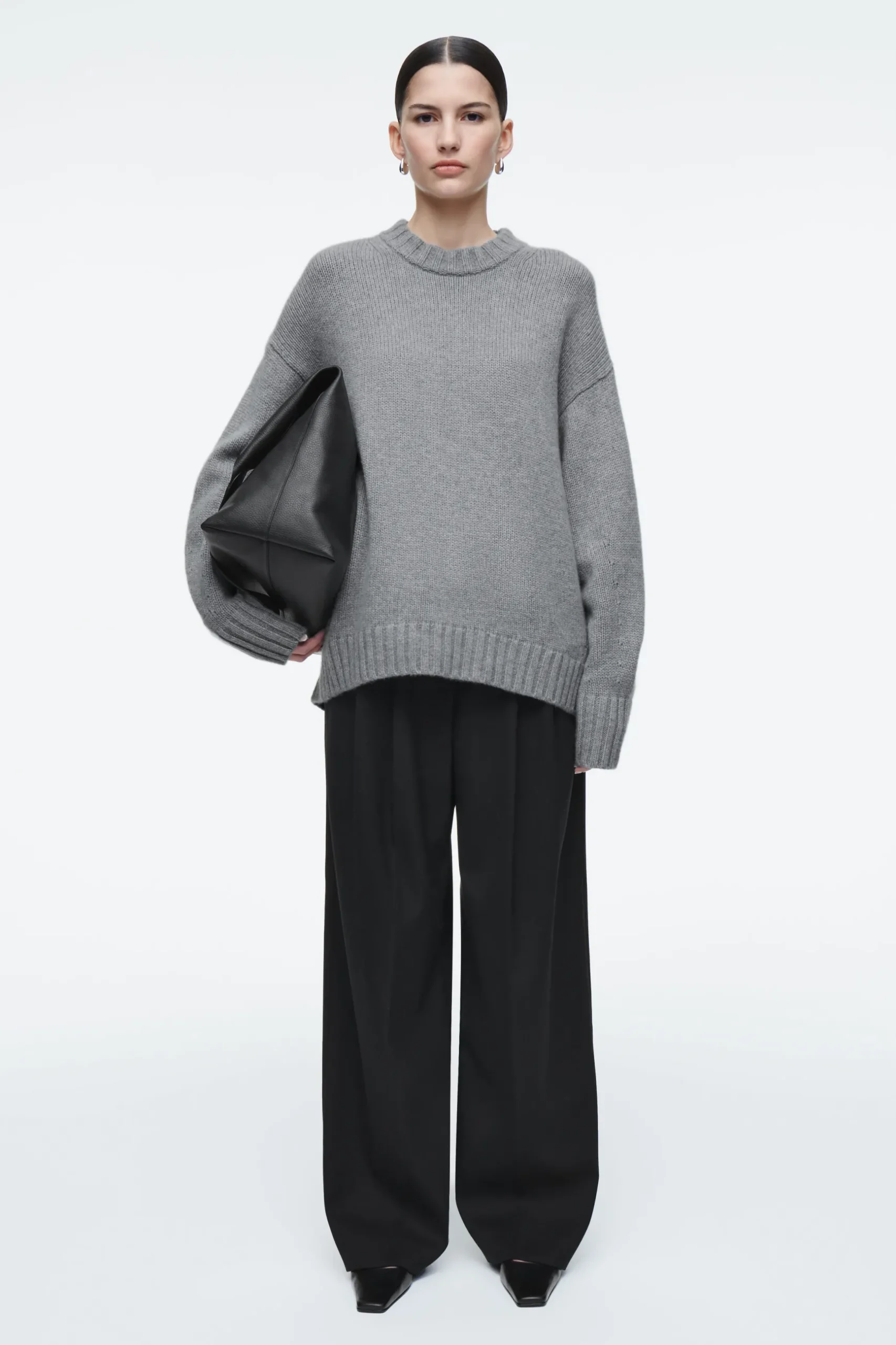 Best COS GRUBY SWETER Z CZYSTEGO KASZMIRU