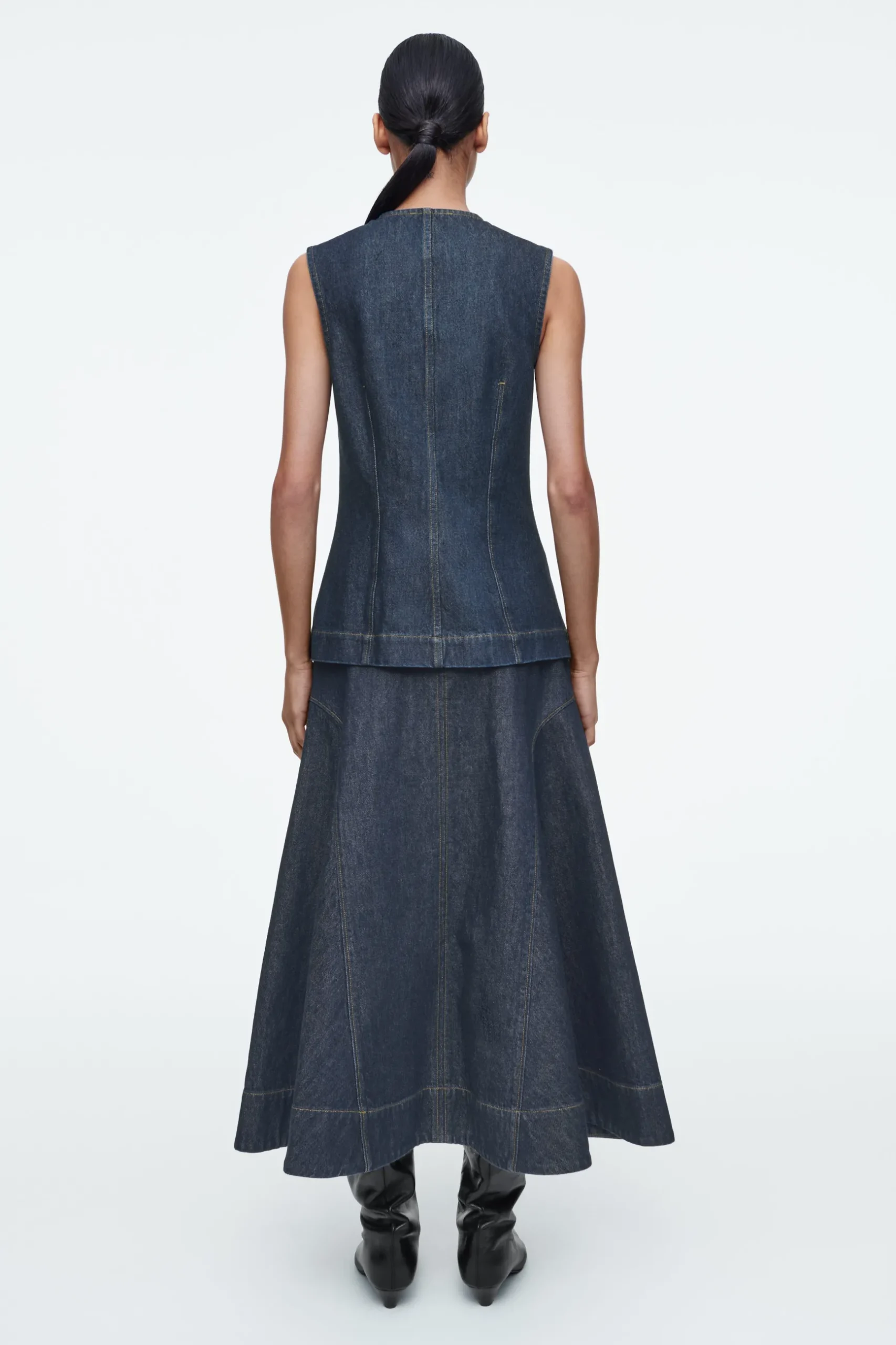 Fashion COS JEANSOWA BLUZKA BEZ RĘKAWÓW