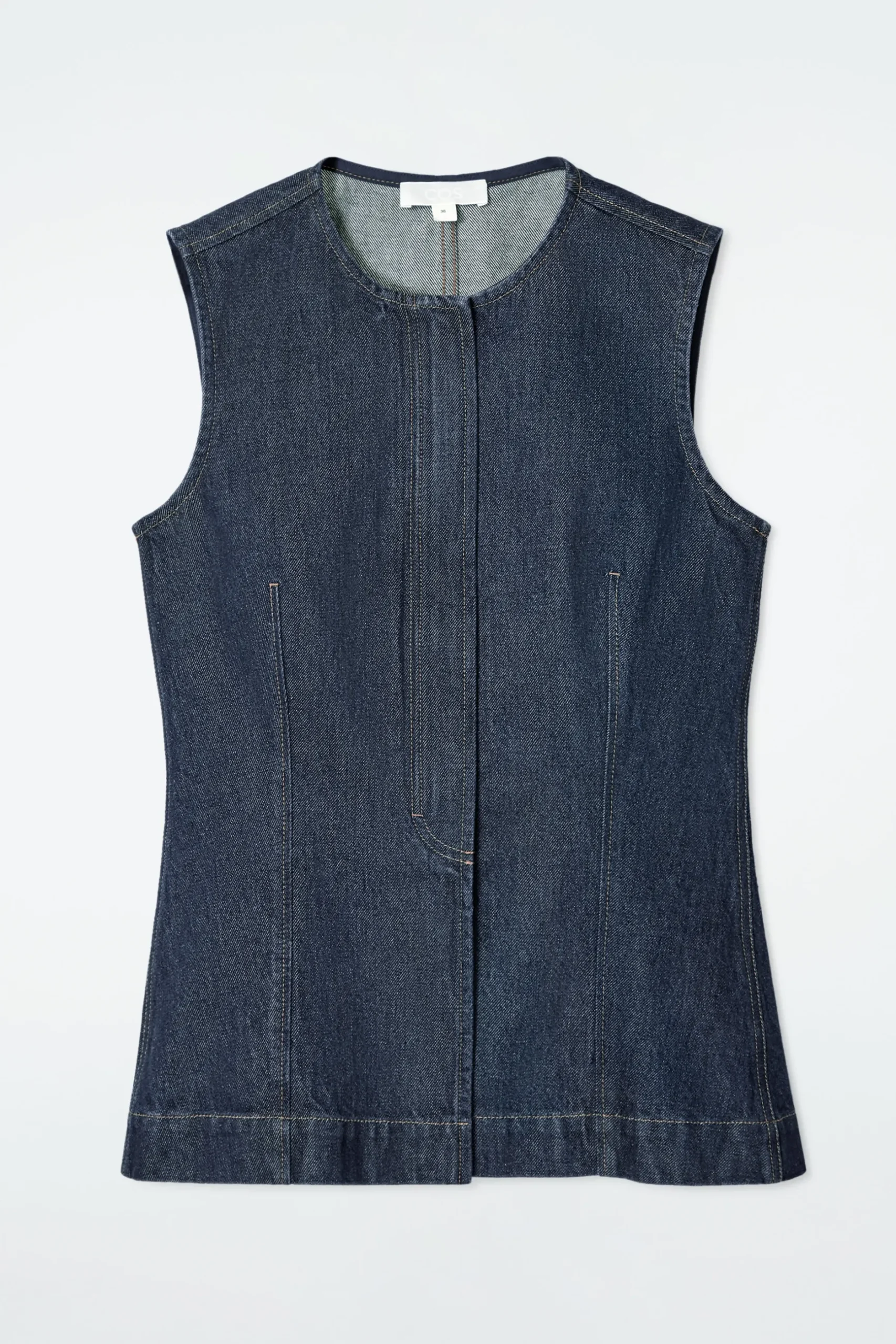 Fashion COS JEANSOWA BLUZKA BEZ RĘKAWÓW