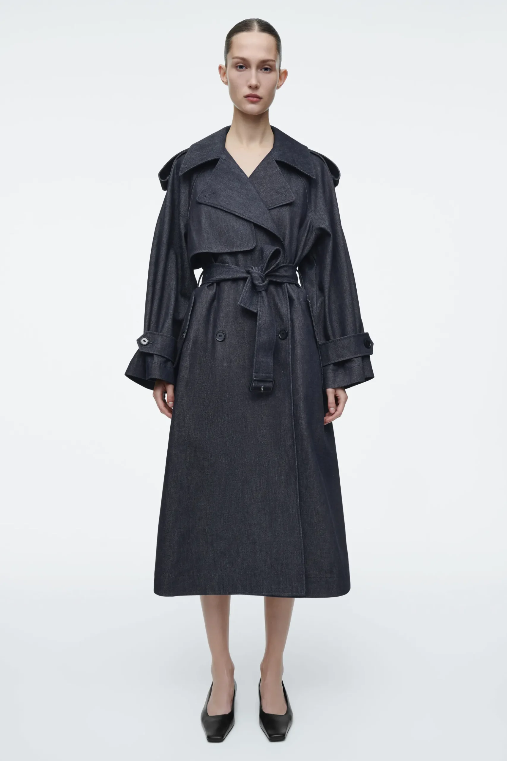Clearance COS JEANSOWY TRENCZ OVERSIZE