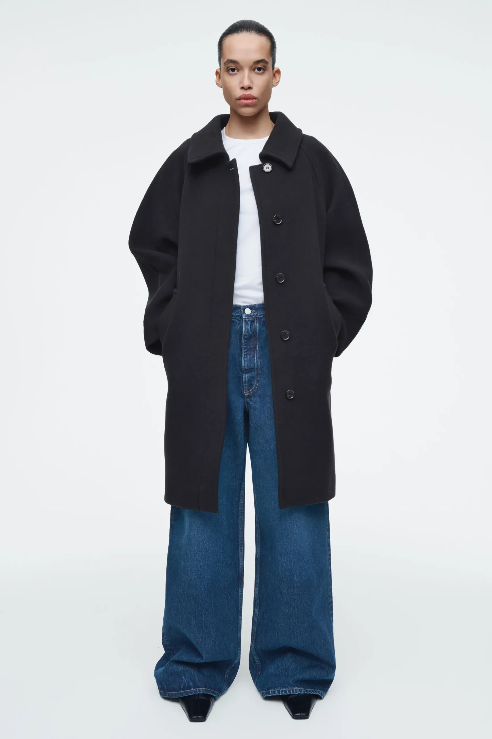 Sale COS JEANSY „POOL” Z SZEROKIMI NOGAWKAMI