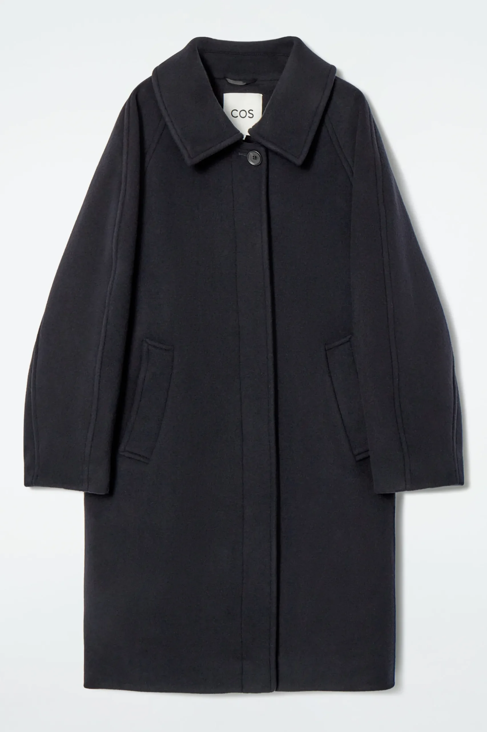 Outlet COS JEDNORZĘDOWY WEŁNIANY PŁASZCZ – OVERSIZED FIT