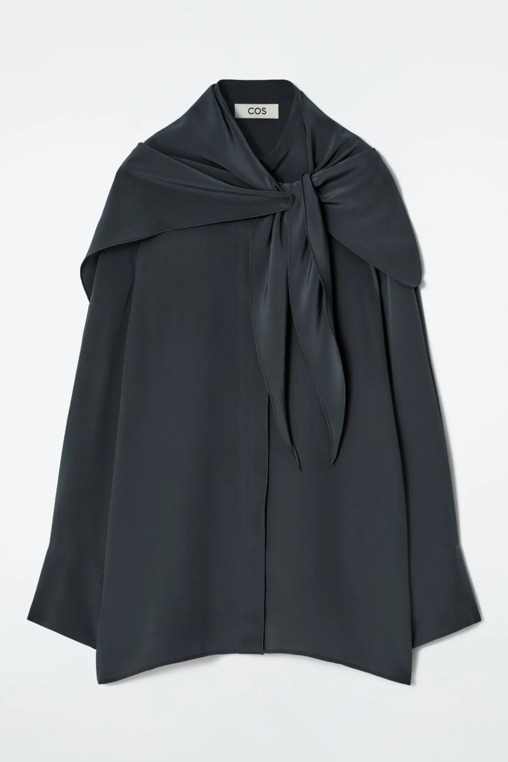 Fashion COS JEDWABNA KOSZULA Z SZALOWYM KOŁNIERZEM