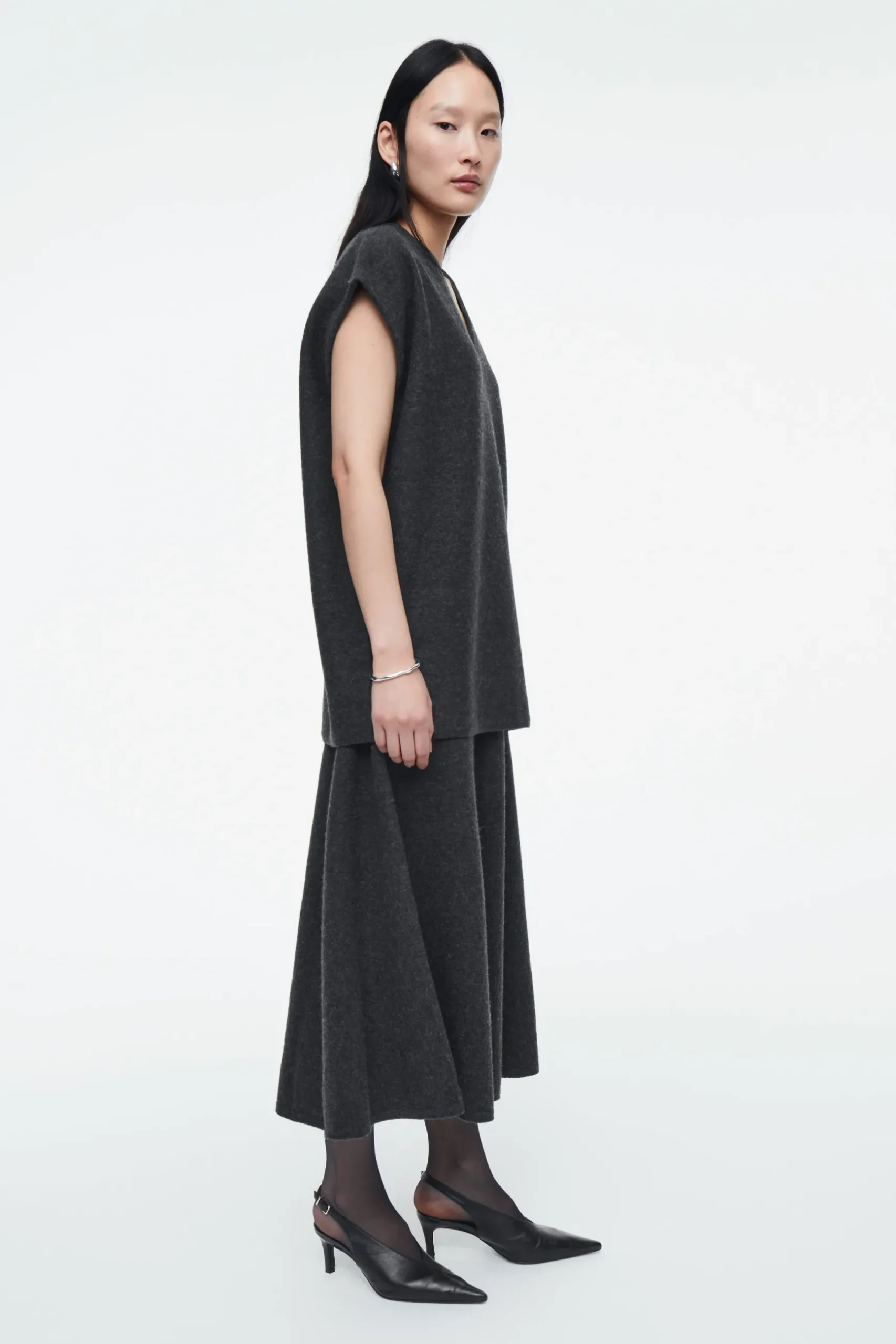 New COS KAMIZELKA OVERSIZE Z MIESZANKI Z GOTOWANĄ WEŁNĄ