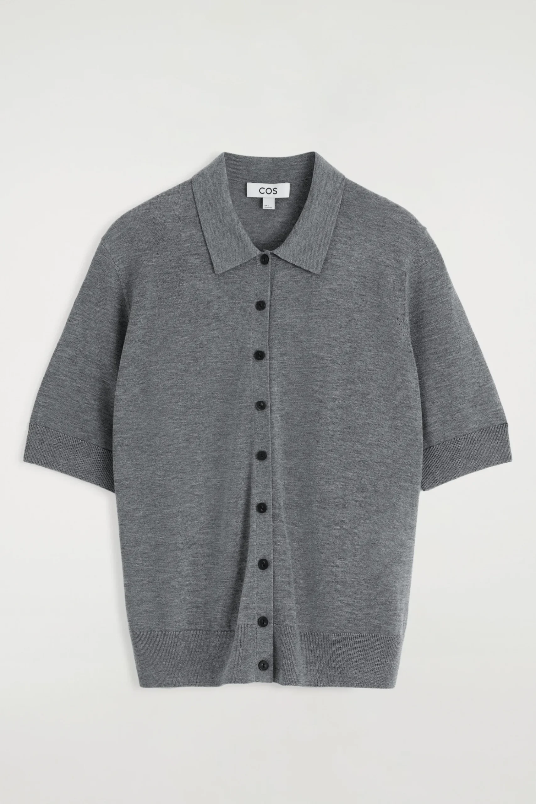 Discount COS KARDIGAN À LA KOSZULKA POLO Z WEŁNĄ MERINO
