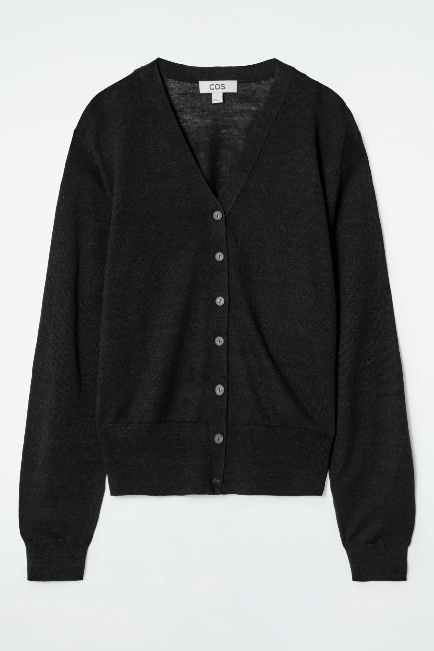 New COS KARDIGAN Z WEŁNY MERINO I LNU