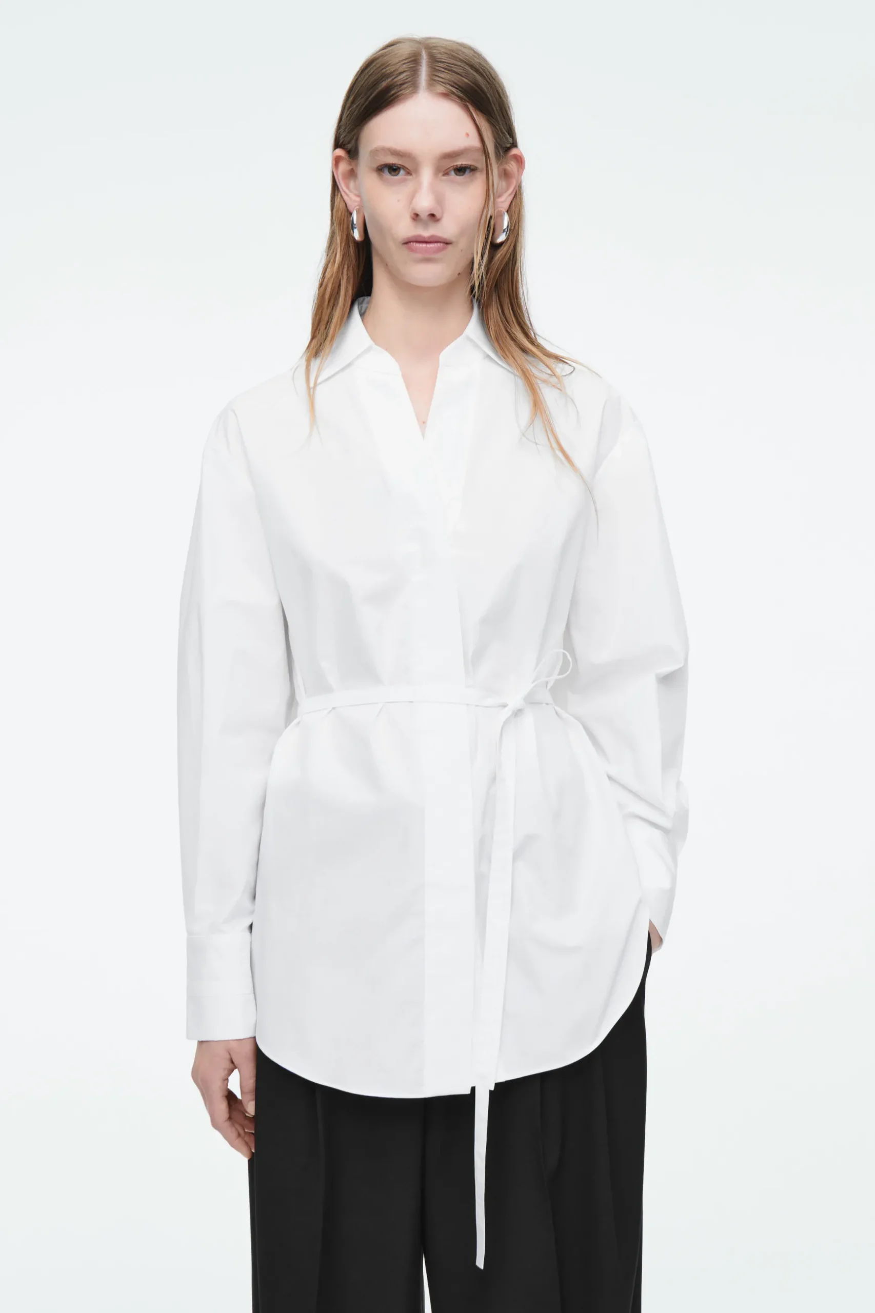 Clearance COS KOSZULA OVERSIZE Z WIĄZANIEM W TALII