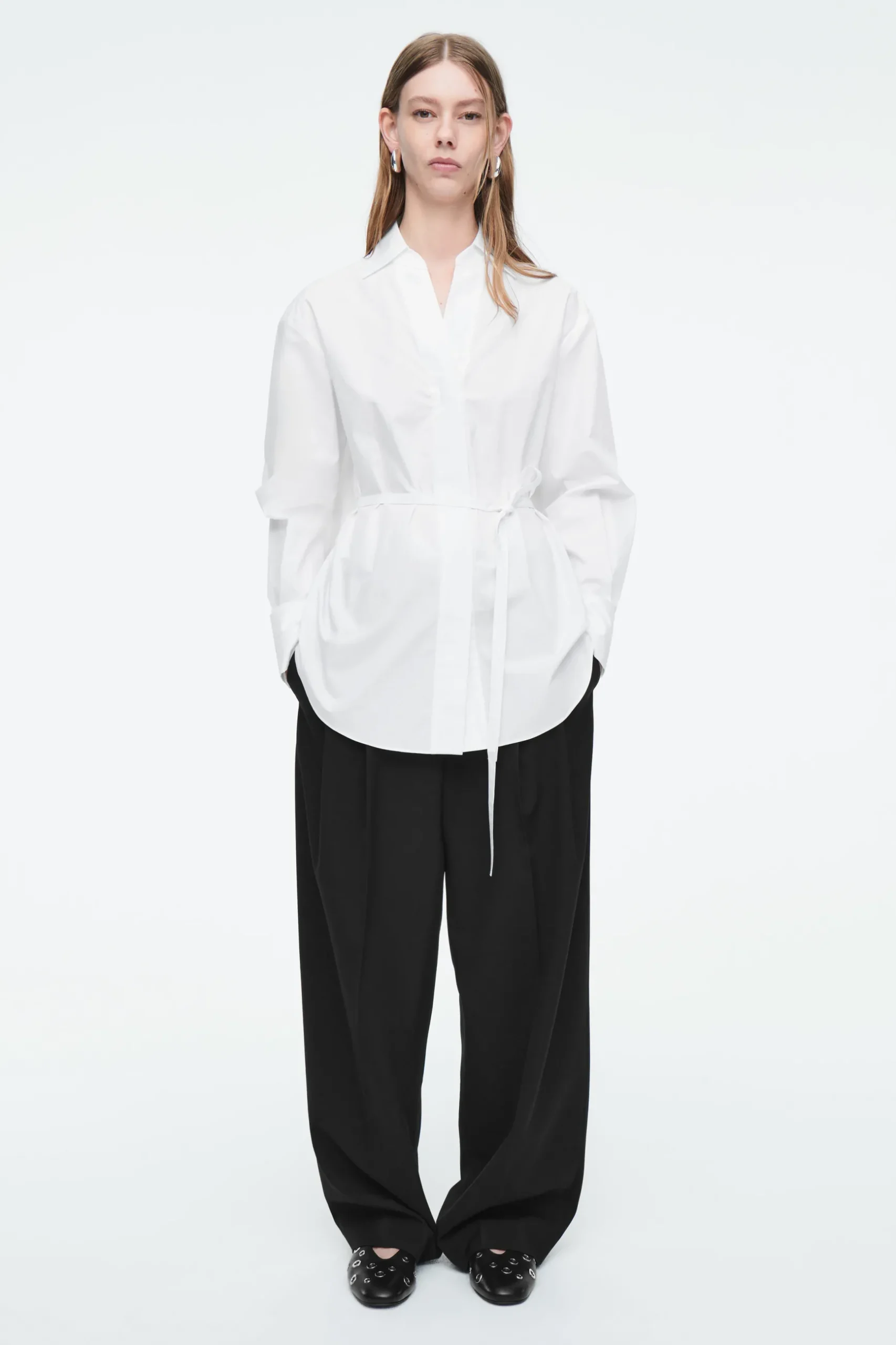 Clearance COS KOSZULA OVERSIZE Z WIĄZANIEM W TALII