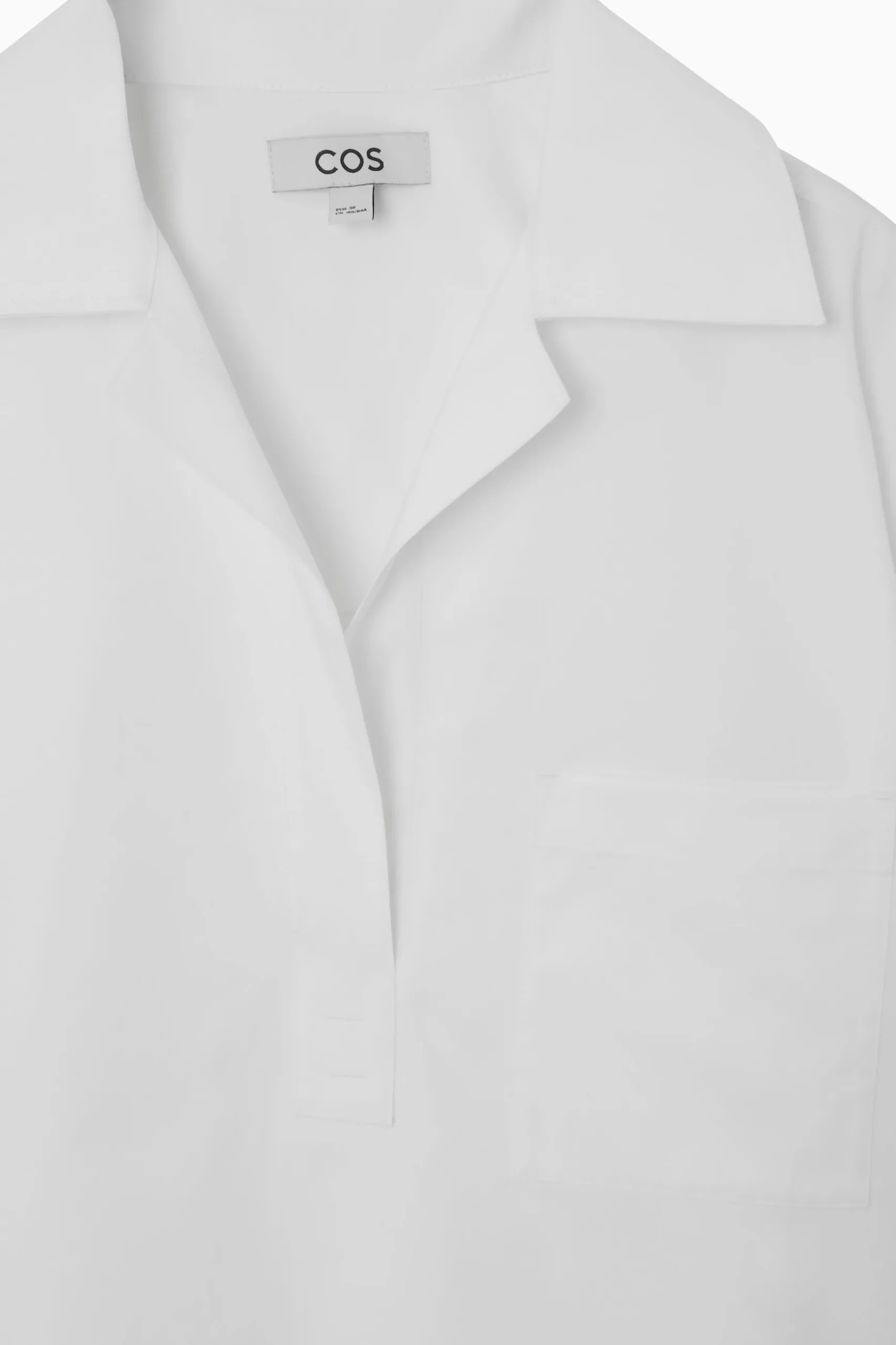Fashion COS KOSZULA Z OTWARTYMI KLAPAMI Z KRÓTKIM RĘKAWEM