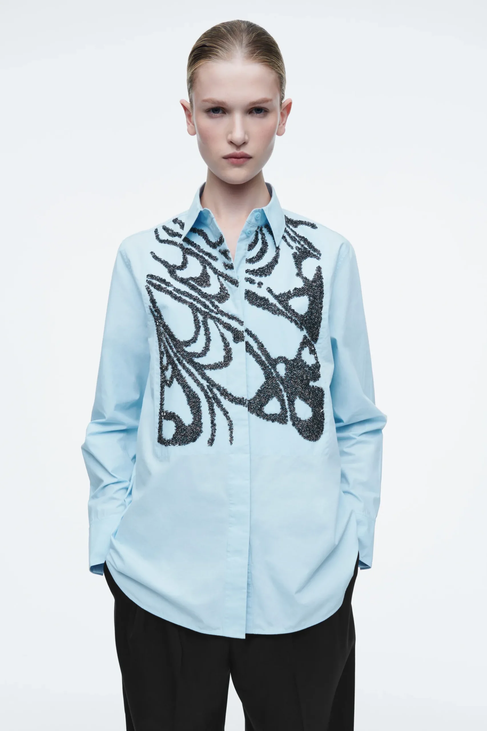 Clearance COS KOSZULA ZE ZDOBIENIEM – RELAXED FIT