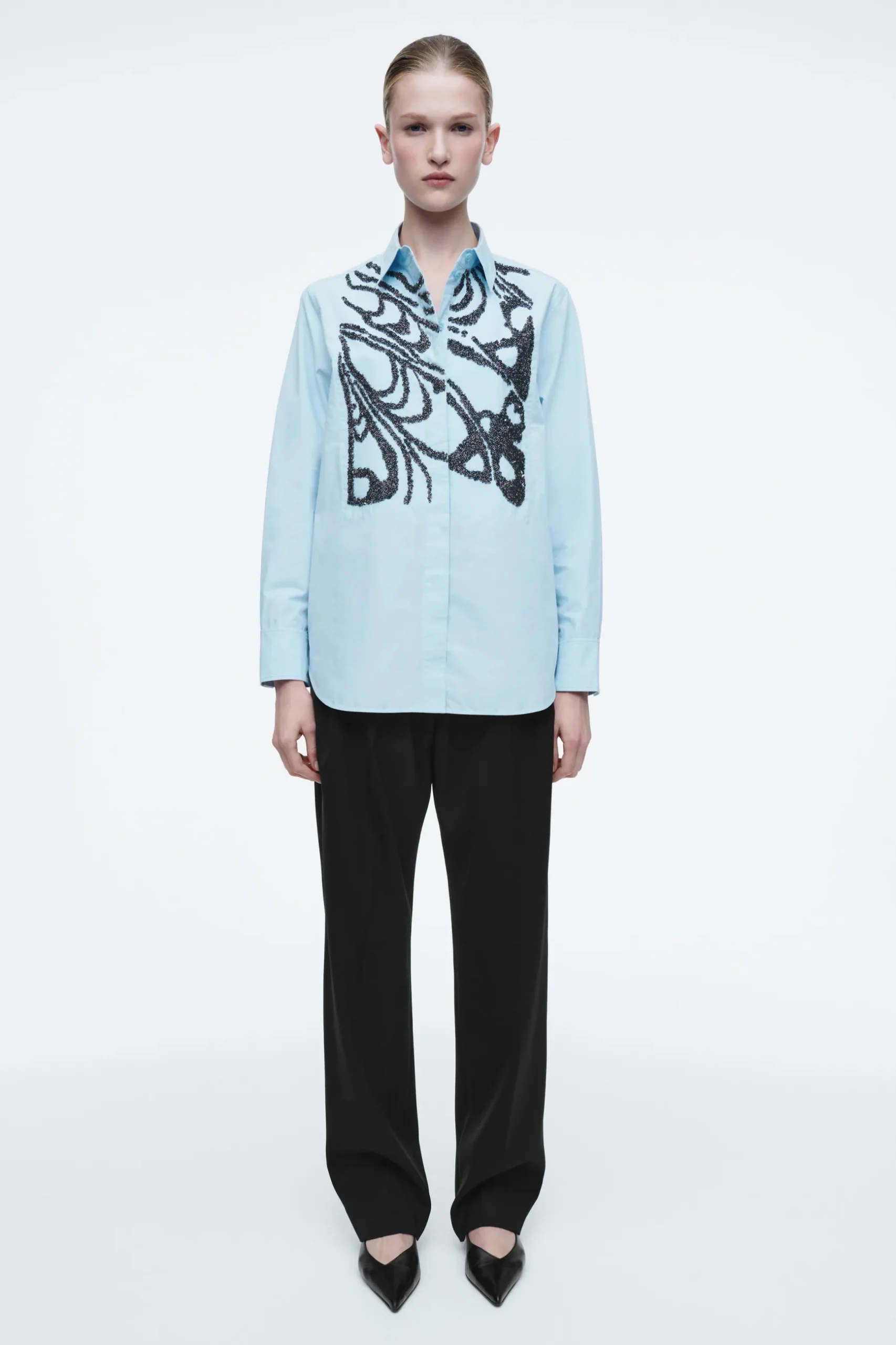 Clearance COS KOSZULA ZE ZDOBIENIEM – RELAXED FIT