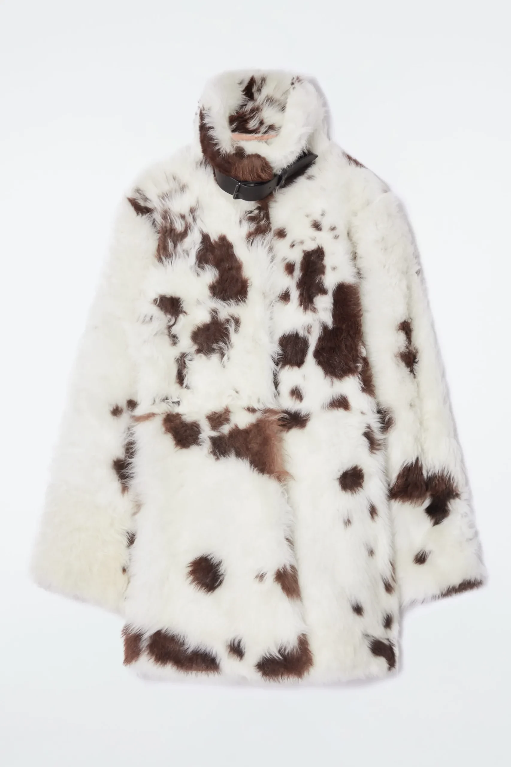 Fashion COS KOŻUSZKOWY PŁASZCZ Z WYSOKIM KOŁNIERZEM