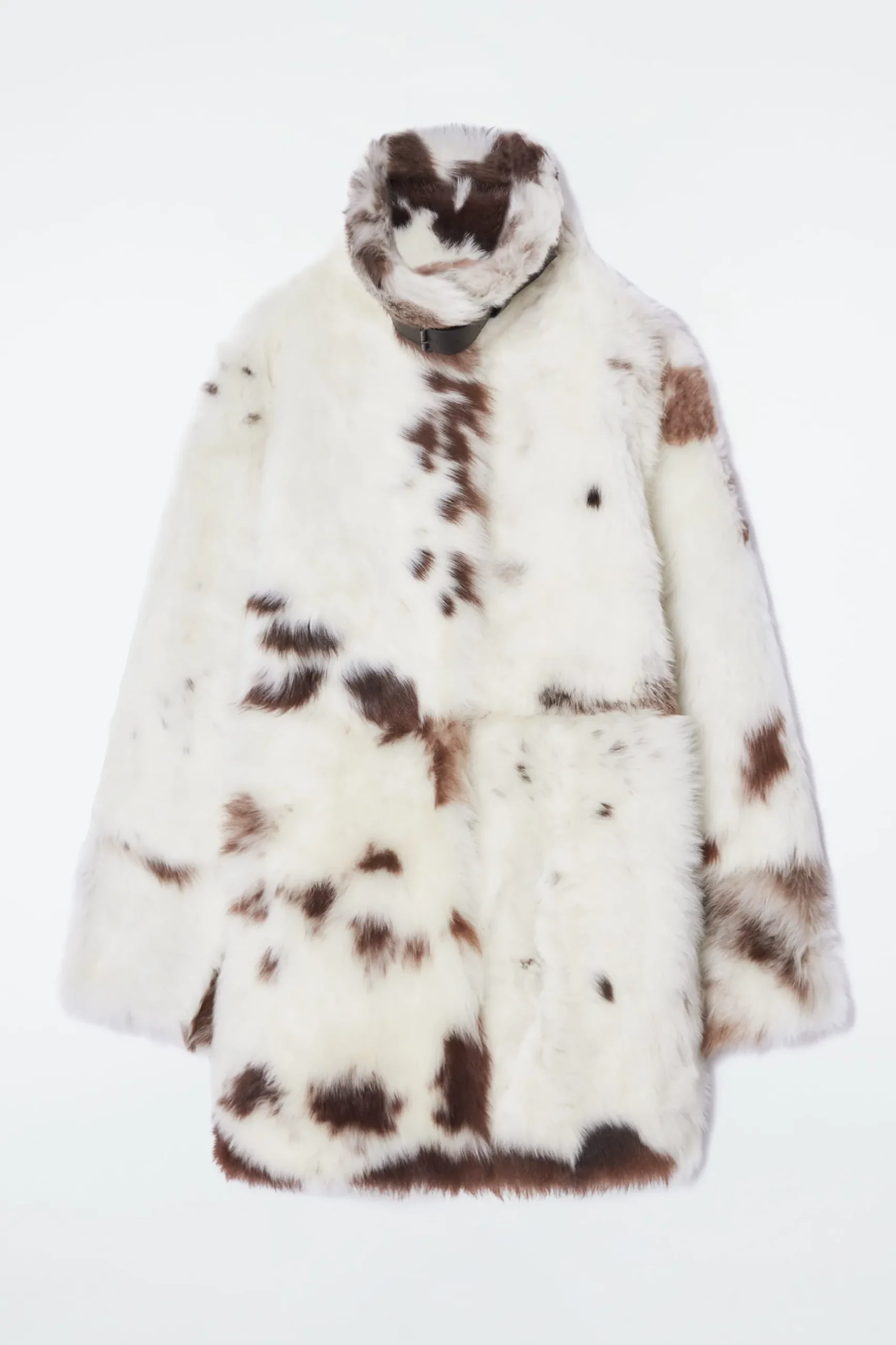 Fashion COS KOŻUSZKOWY PŁASZCZ Z WYSOKIM KOŁNIERZEM