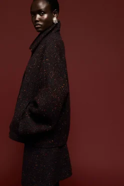 Fashion COS KURTKA Z MIESZANKI Z KONTRASTUJĄCYMI WŁÓKNAMI