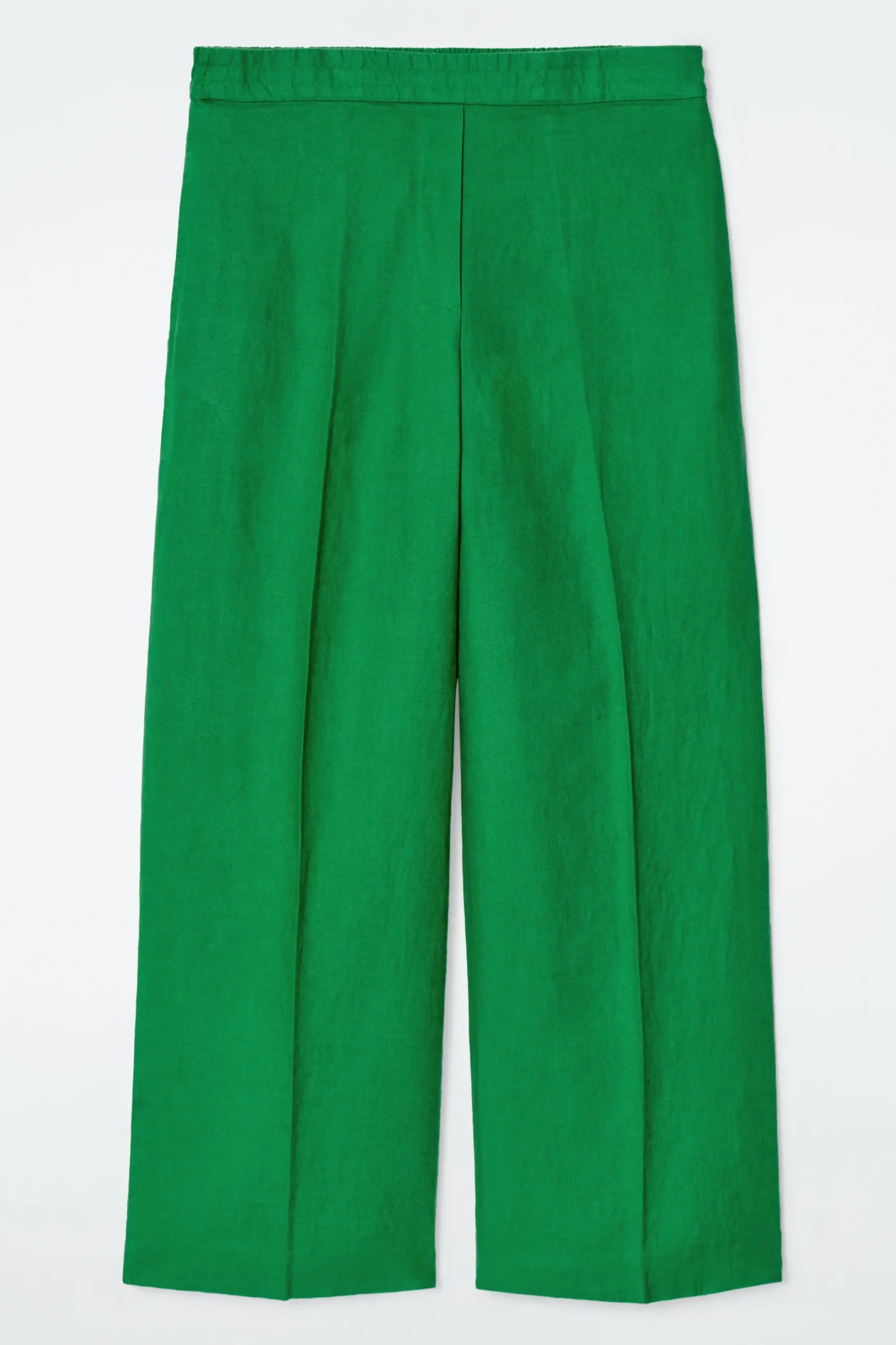 Fashion COS LNIANE SPODNIE Z PROSTYMI NOGAWKAMI