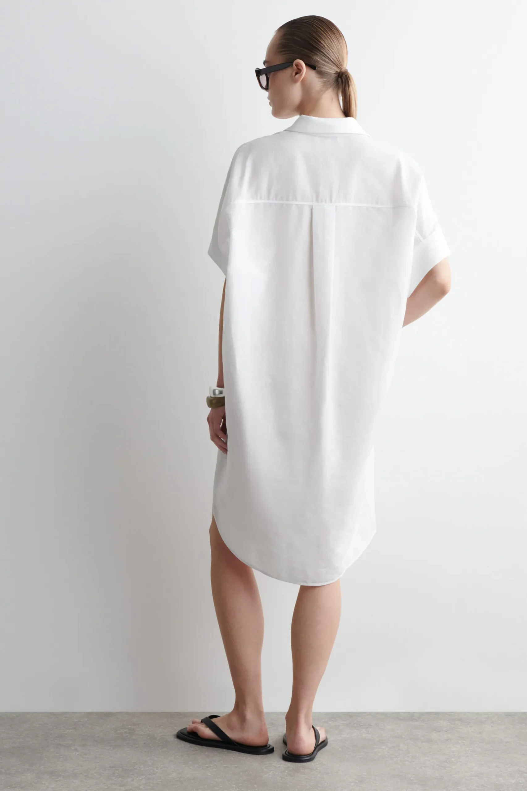 Fashion COS LNIANO-BAWEŁNIANA SUKIENKA KOSZULOWA