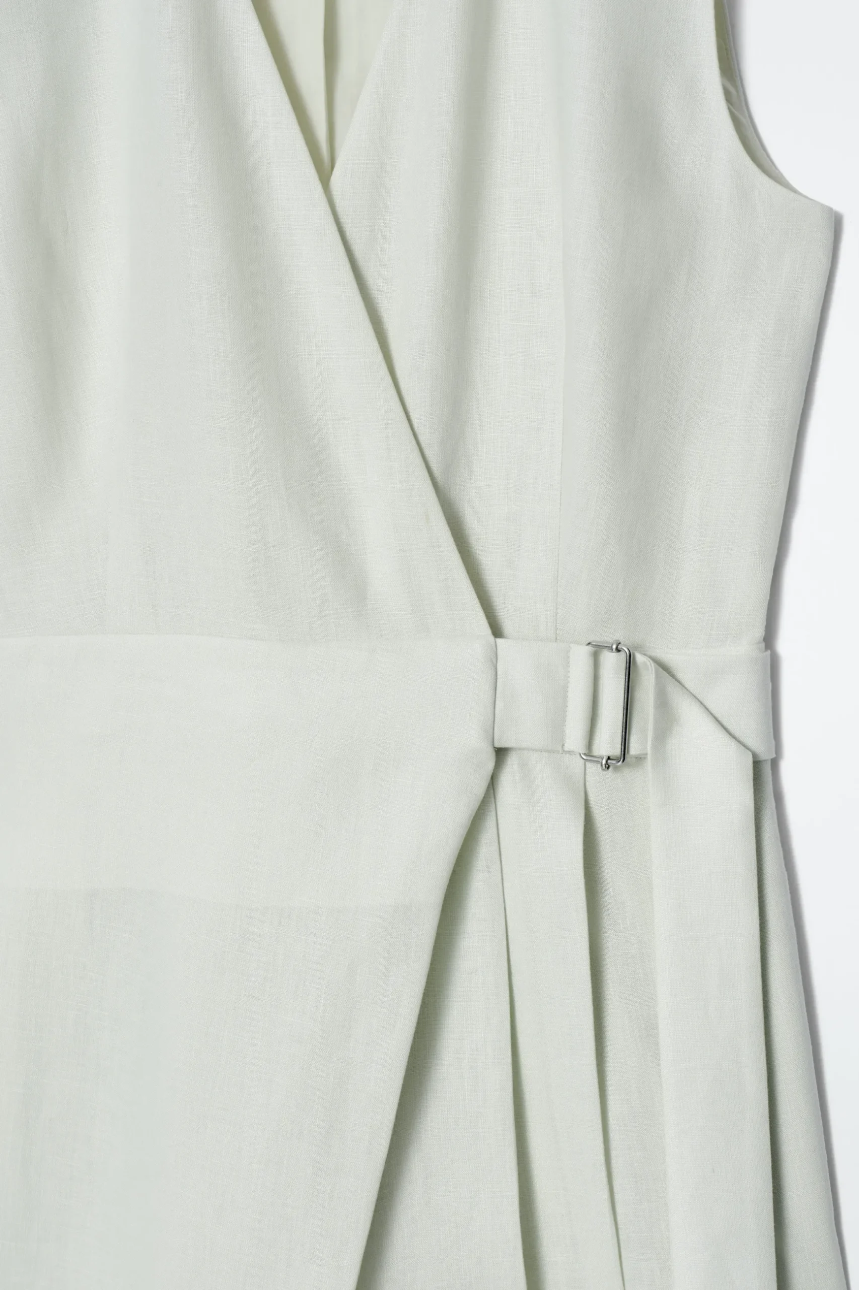Fashion COS LNIANY KOMBINEZON Z KOPERTOWYM PRZODEM