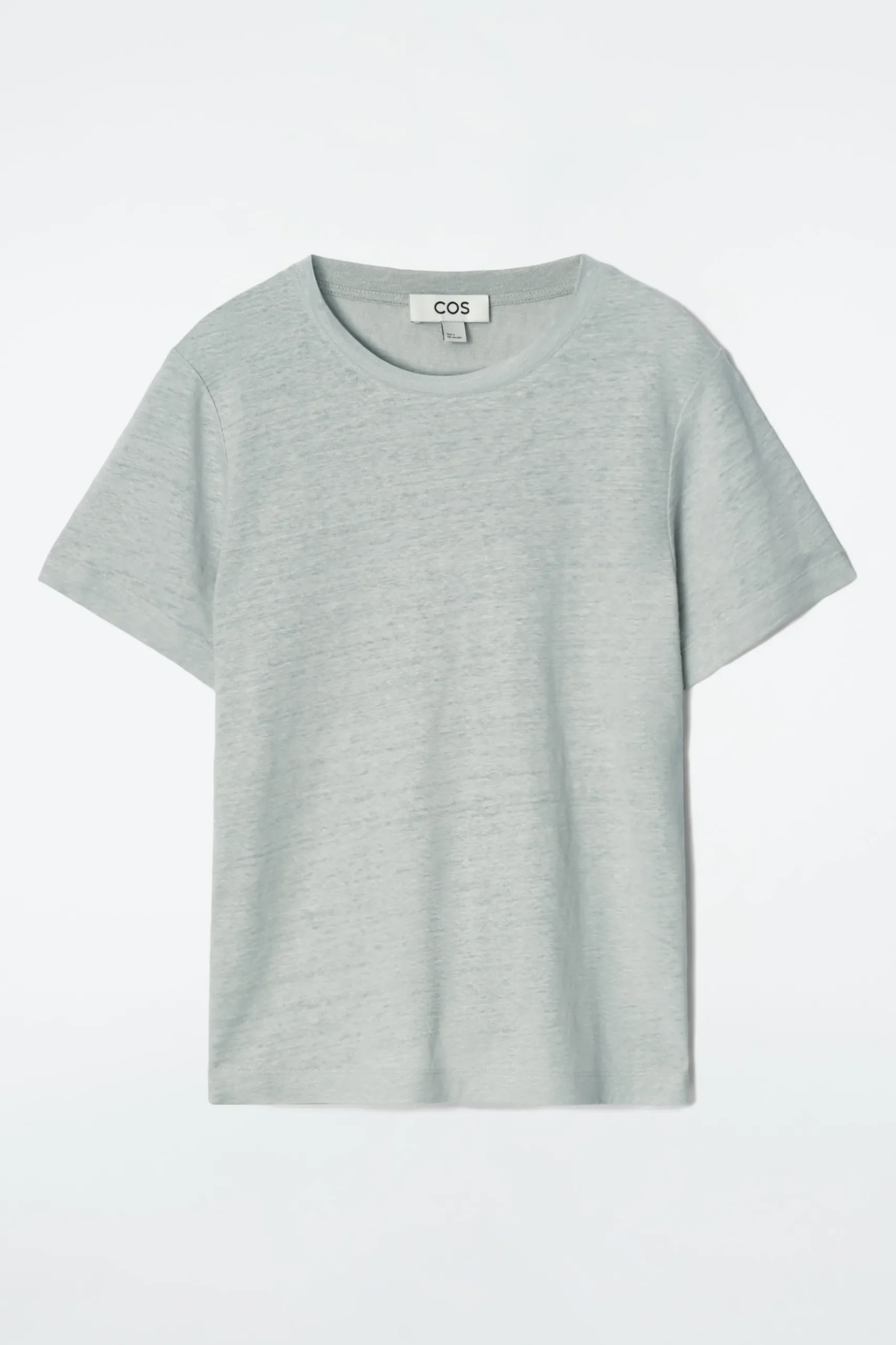 Best COS LNIANY T-SHIRT Z OKRĄGŁYM DEKOLTEM