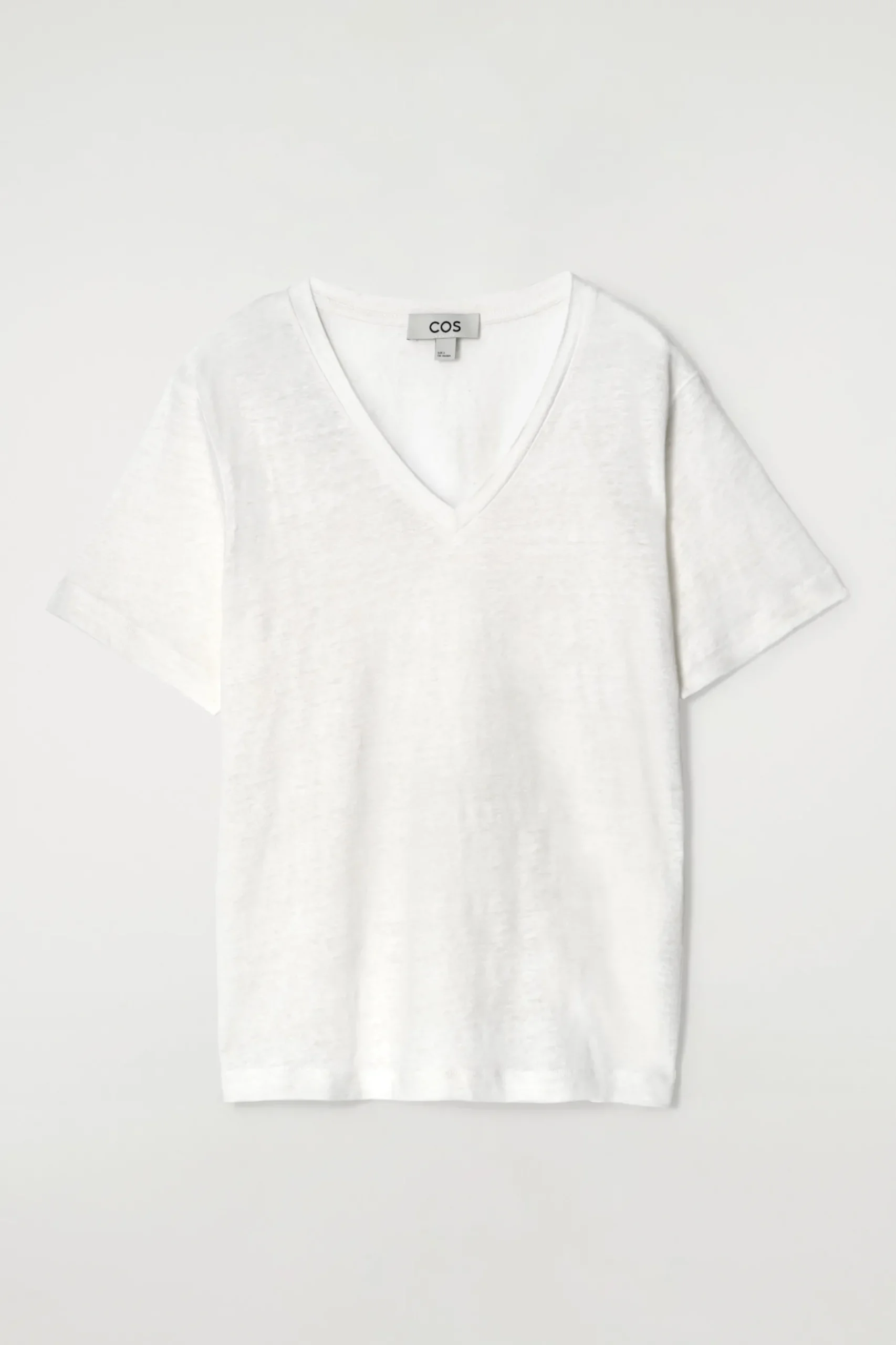 Clearance COS LNIANY T-SHIRTEM Z DEKOLTEM W KSZTAŁCIE LITERY V