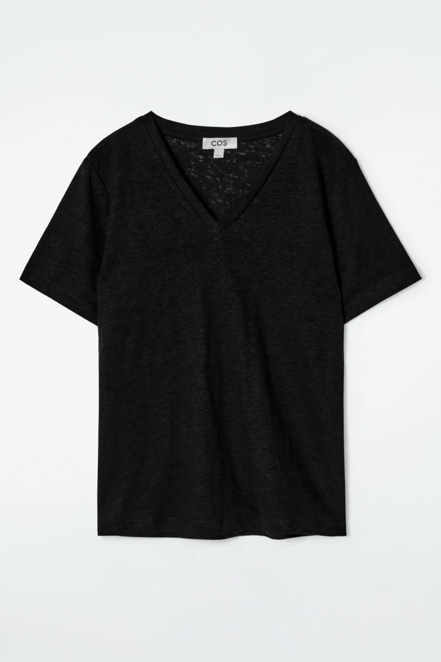Clearance COS LNIANY T-SHIRTEM Z DEKOLTEM W KSZTAŁCIE LITERY V