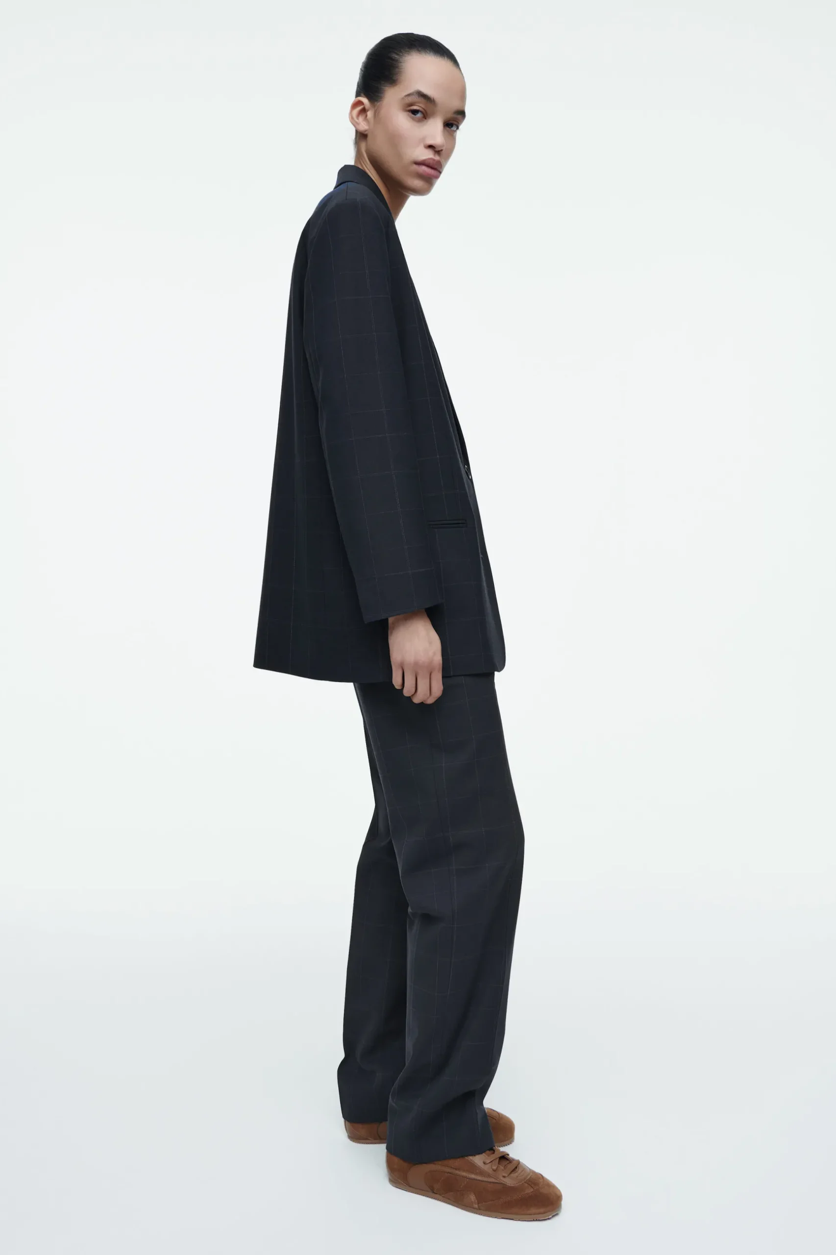 Online COS MARYNARKA OVERSIZE W KRATĘ
