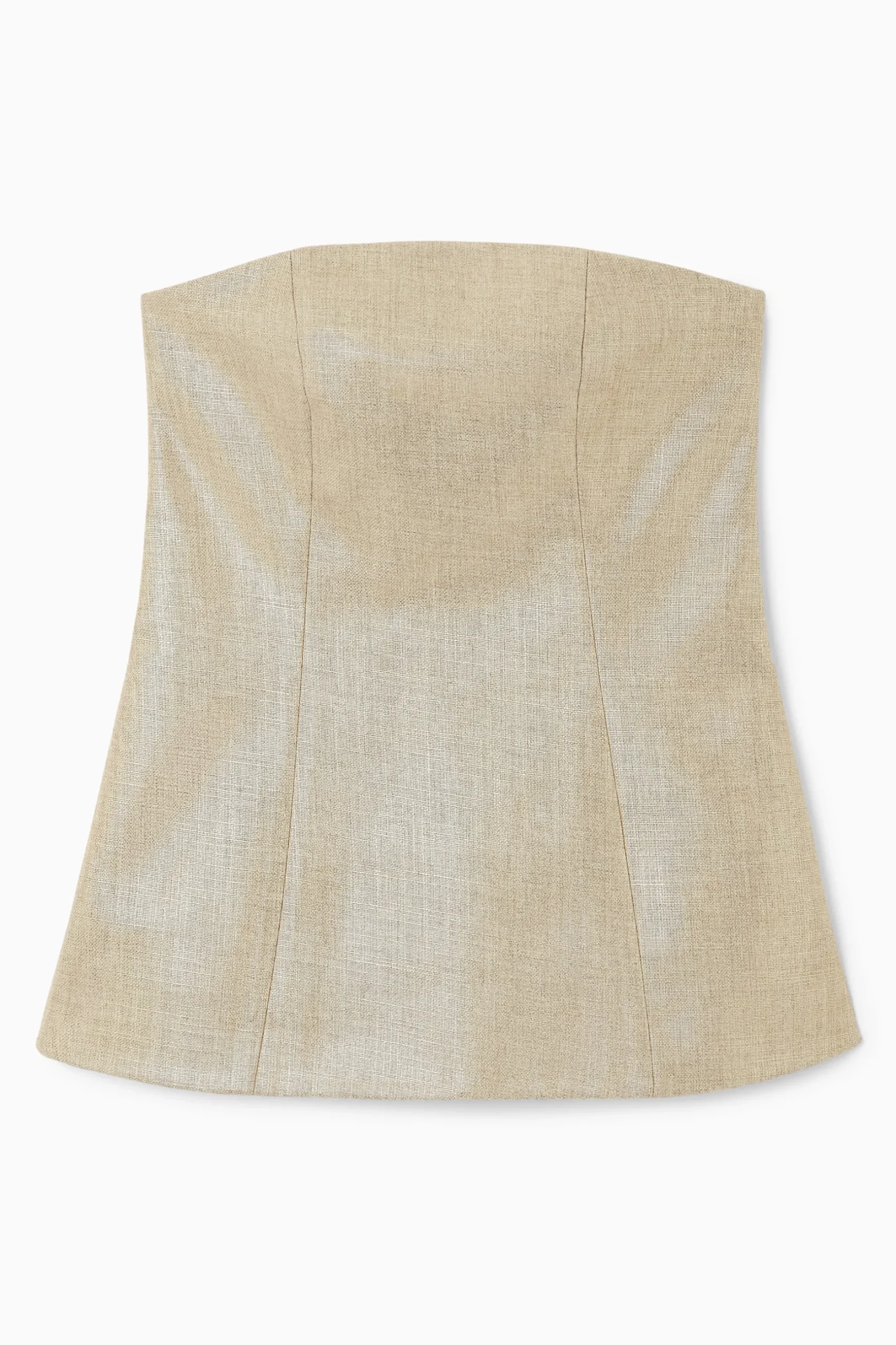 Hot COS METALICZNY TOP GORSETOWY ZE SPLOTEM HOPSACK
