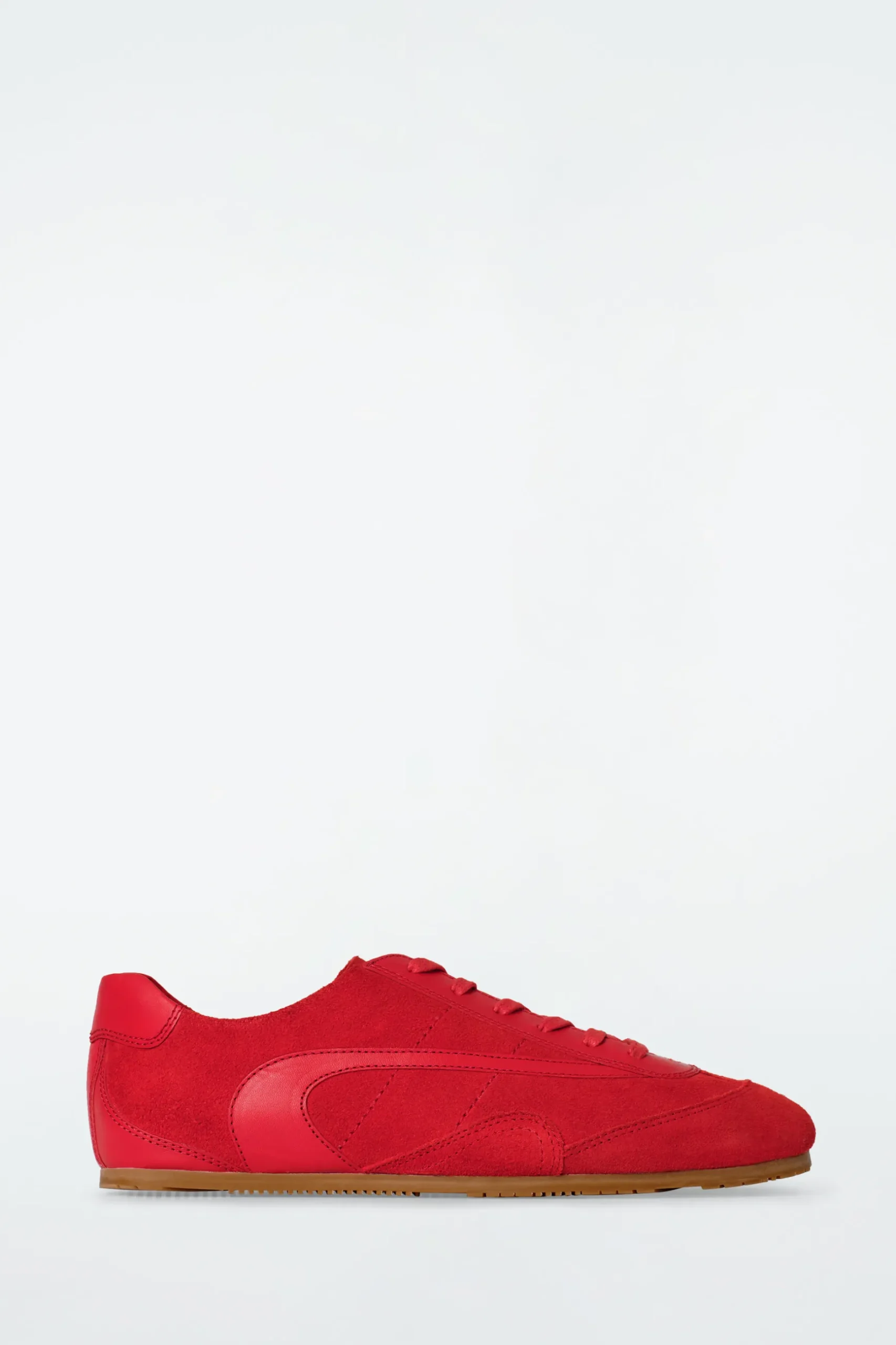 Discount COS MINIMALISTYCZNE BUTY SPORTOWE ZE SKÓRY Karmazynowy