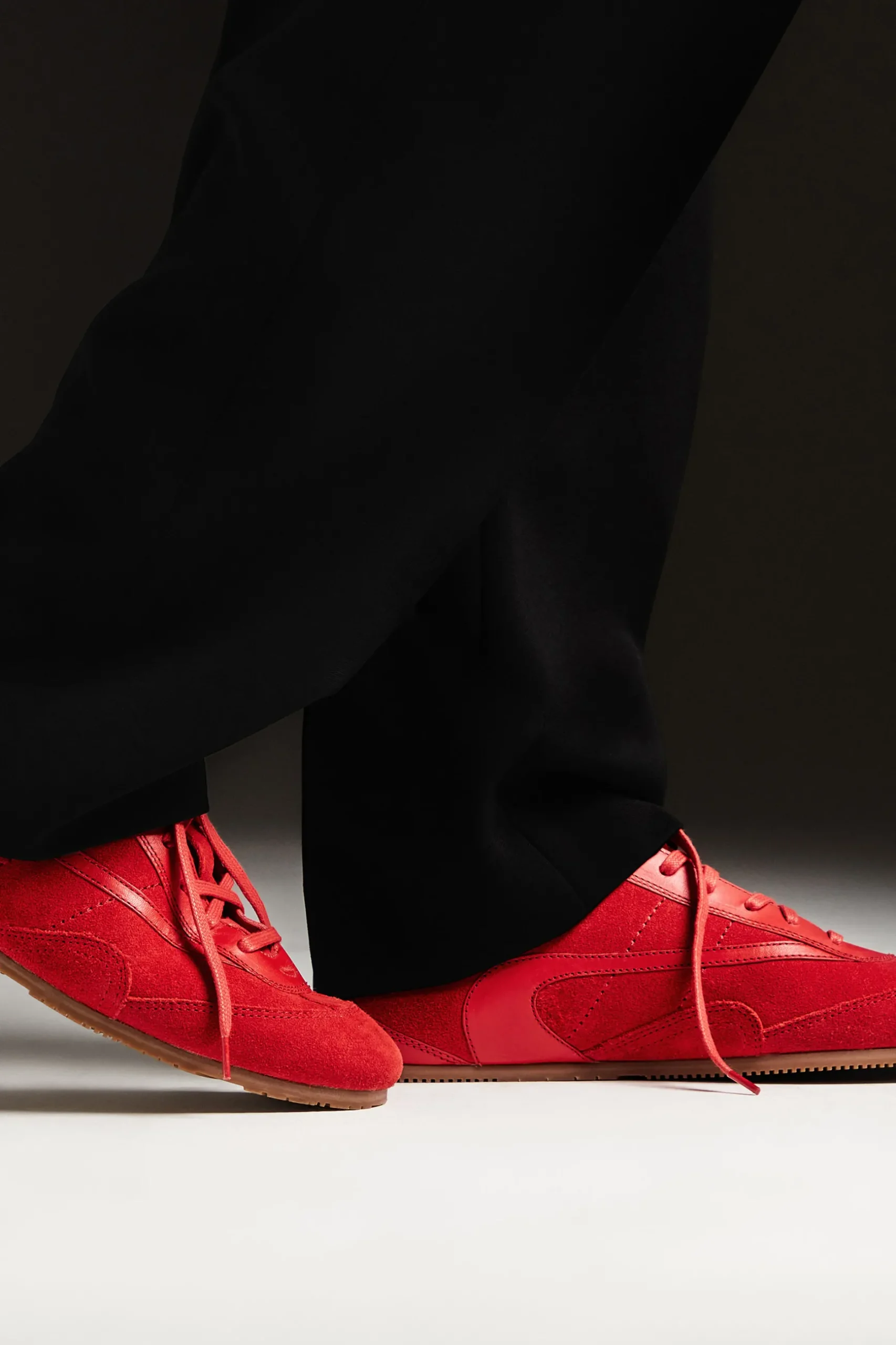 Discount COS MINIMALISTYCZNE BUTY SPORTOWE ZE SKÓRY Karmazynowy