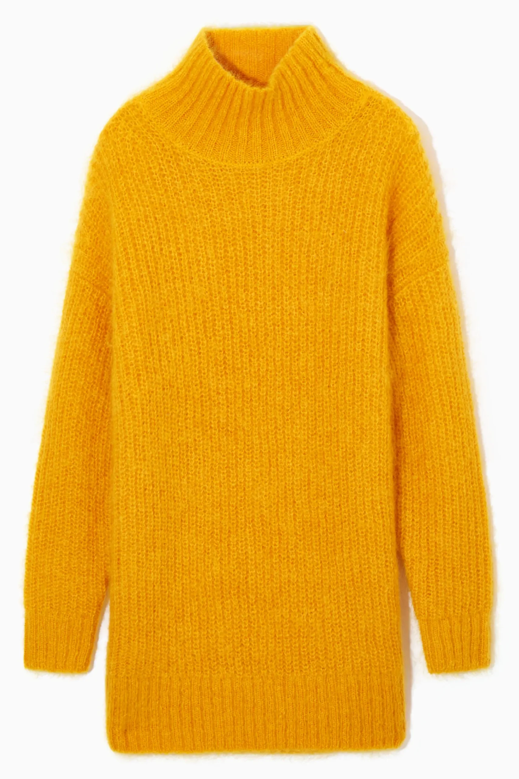 Fashion COS MOHEROWA TUNIKA Z WYSOKIM KOŁNIERZEM