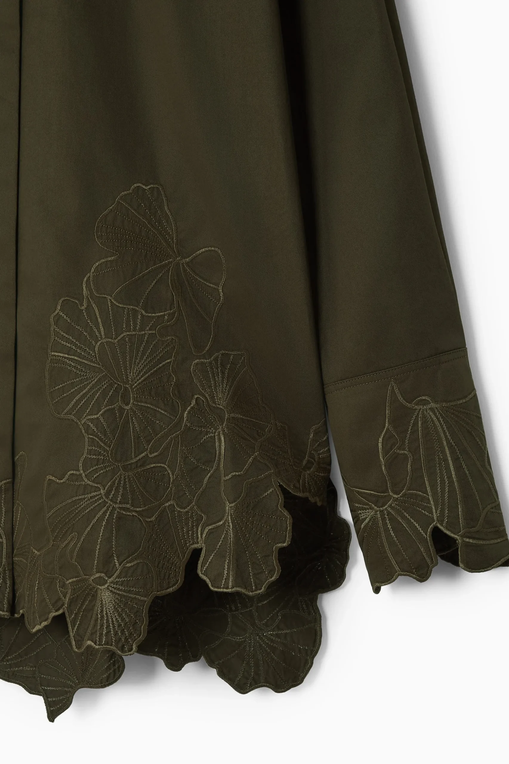 Fashion COS OVERSIZE'OWA KOSZULA Z HAFTAMI