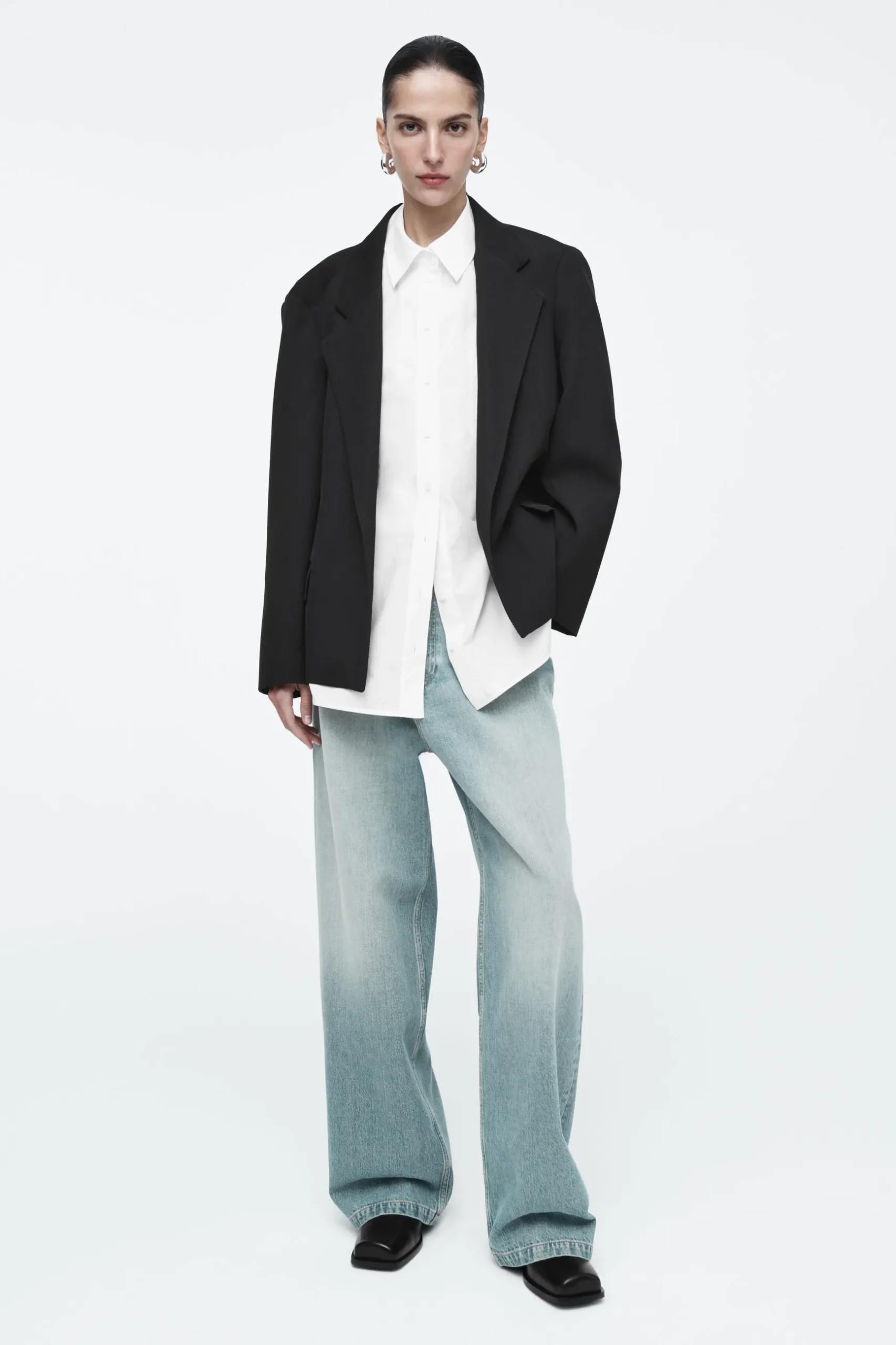 New COS OVERSIZE'OWA MARYNARKA Z SZEROKIMI RAMIONAMI