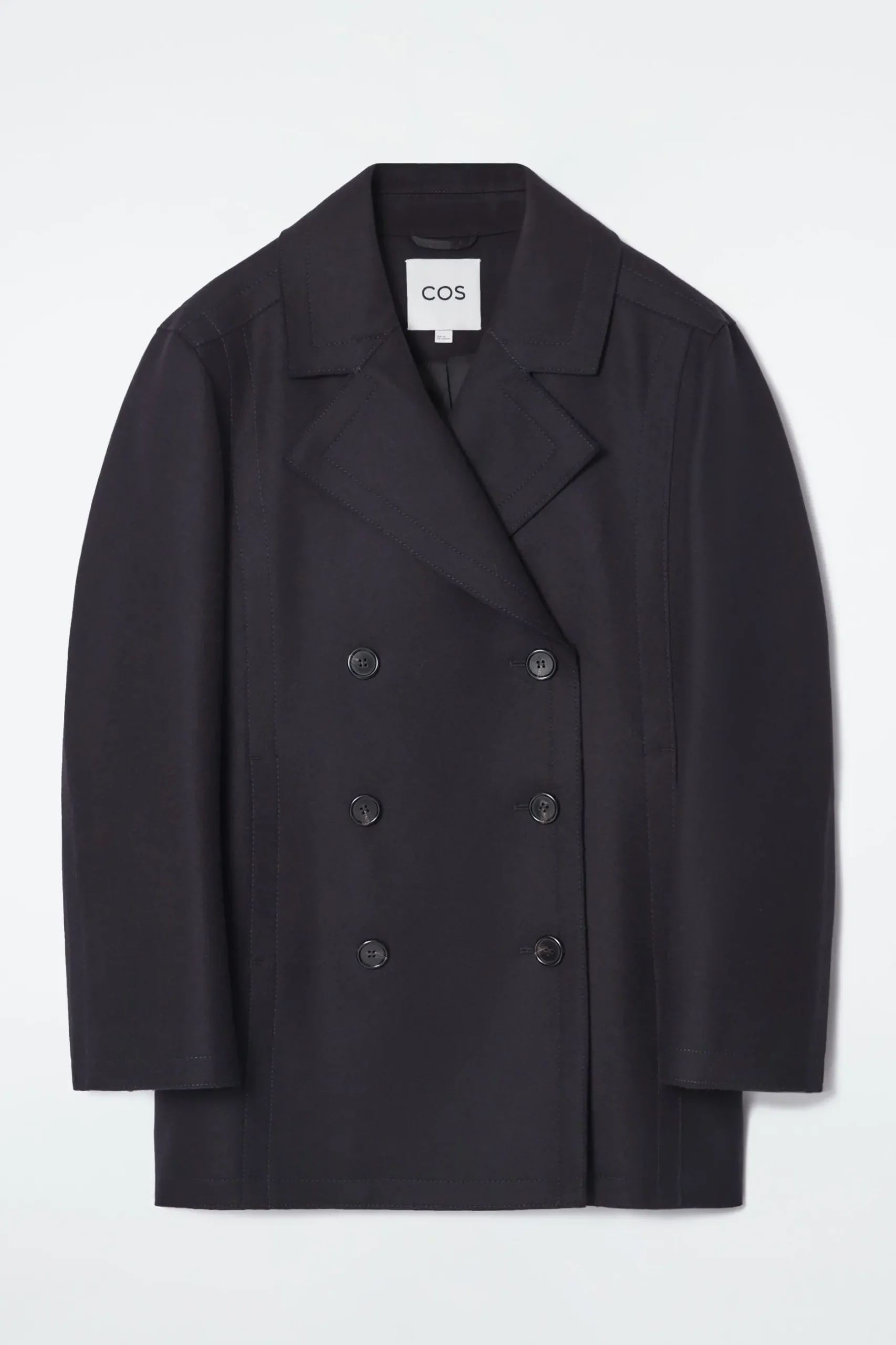 Fashion COS PŁASZCZ MARYNARSKI Z WEŁNĄ – RELAXED FIT