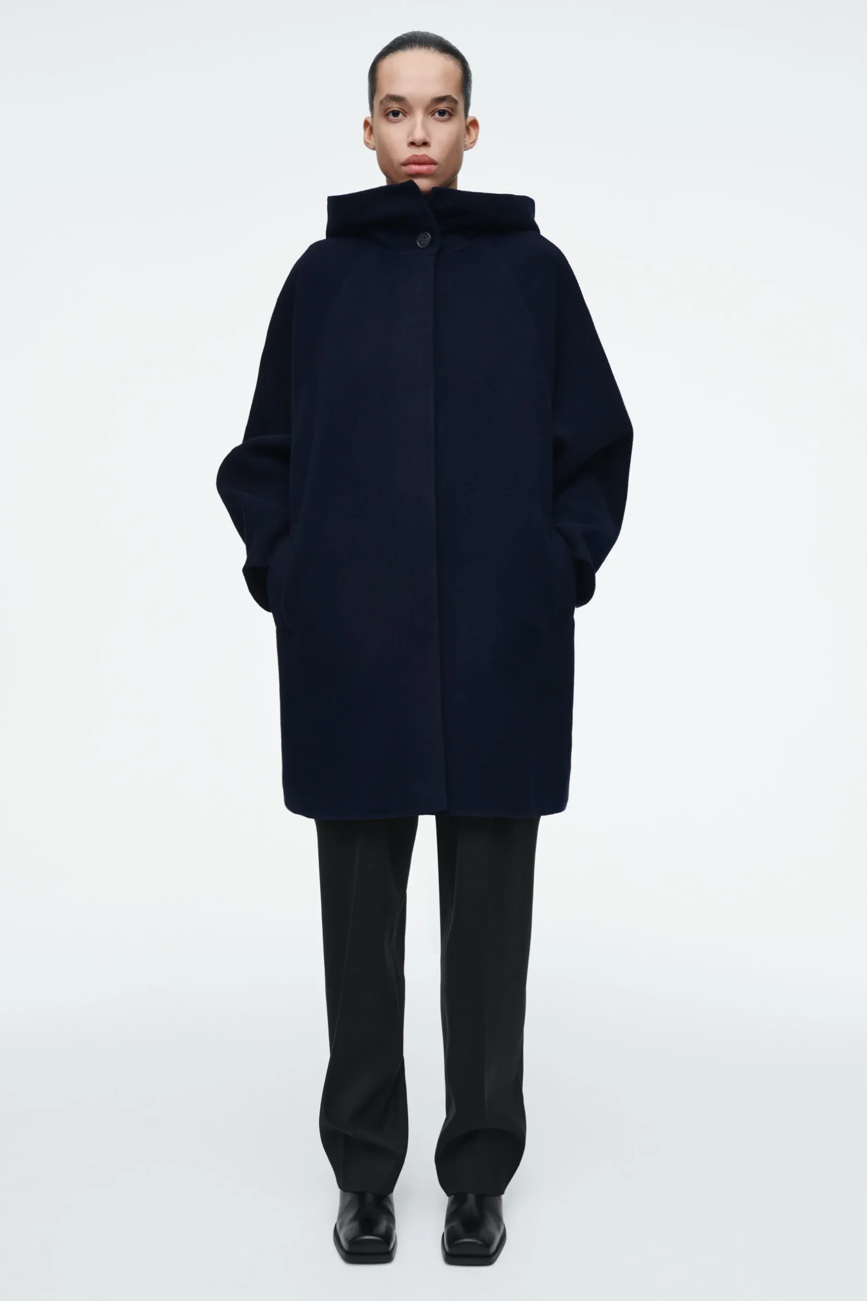 Best COS PŁASZCZ Z DWUSTRONNEJ WEŁNY – OVERSIZED FIT
